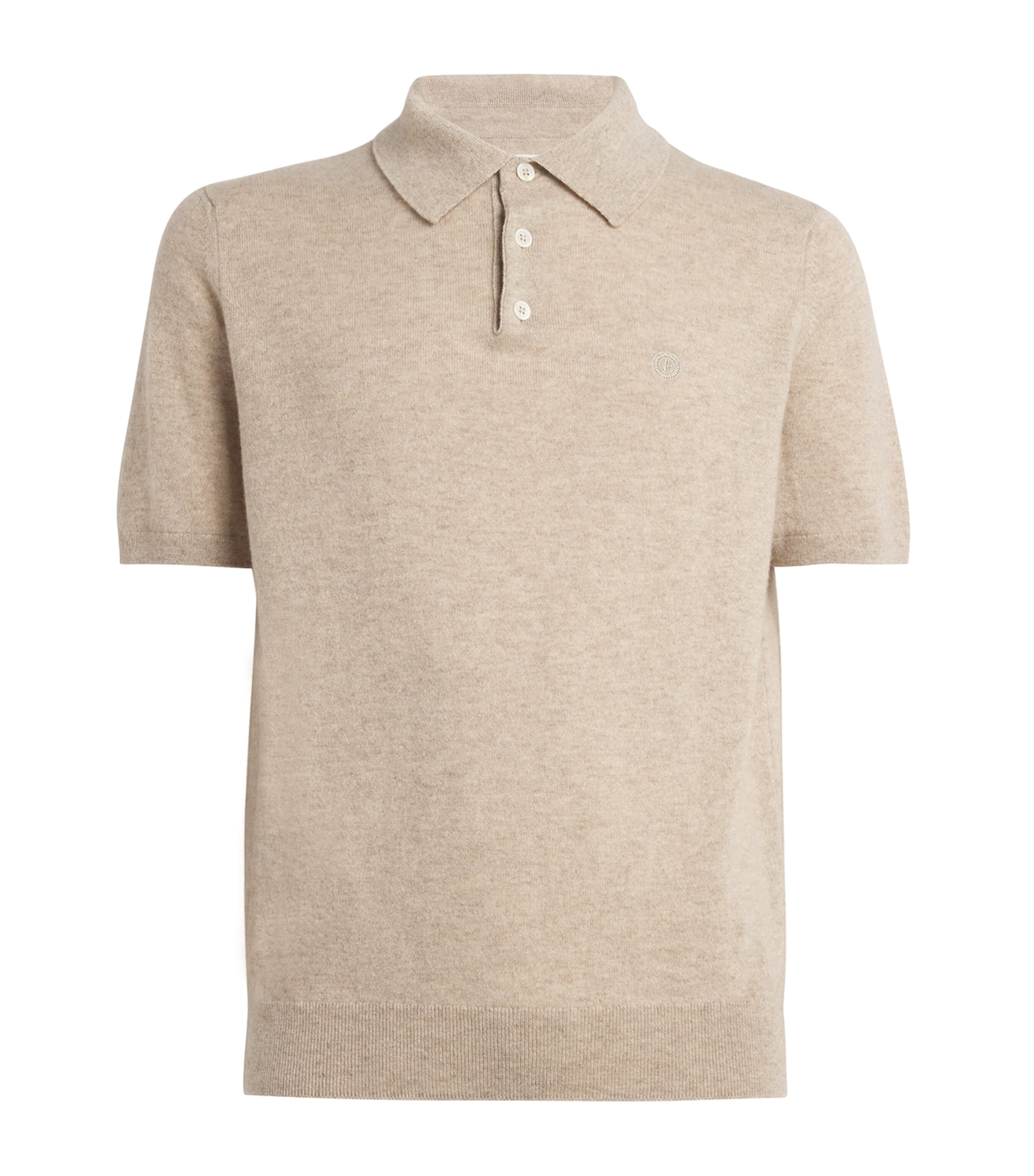 Cashmere Polo Shirt DARK MEDIUM DYED Image 1