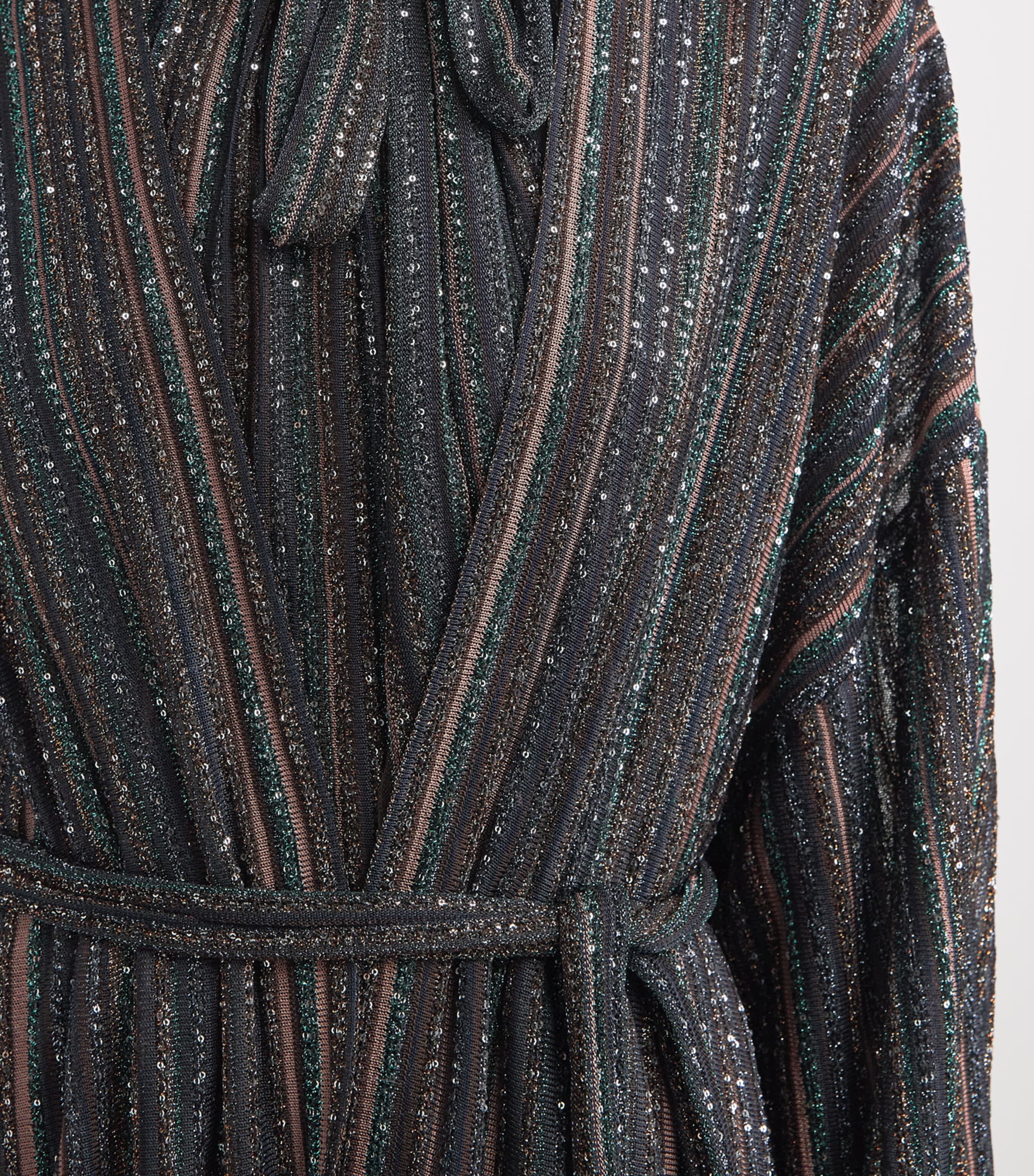 Missoni Womens Sequin-Embellished Stripe Cardigan Drk Brown Tone Image 3