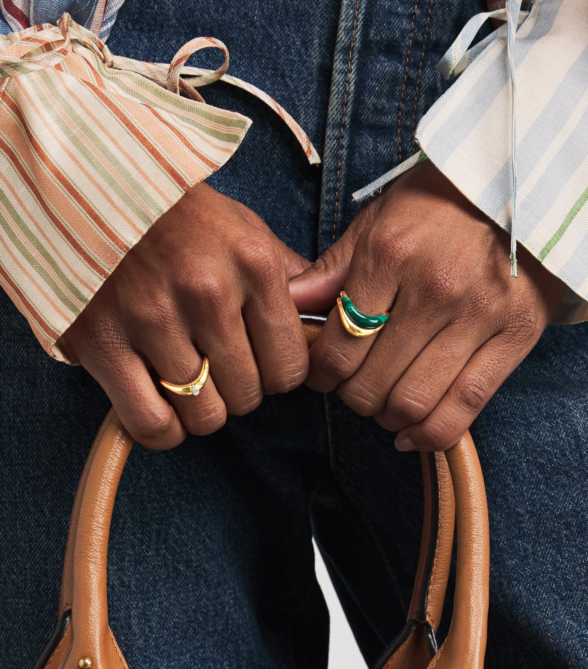 Yellow Gold and Diamond Boa Stackable Ring YELLOW GOLD Image 2