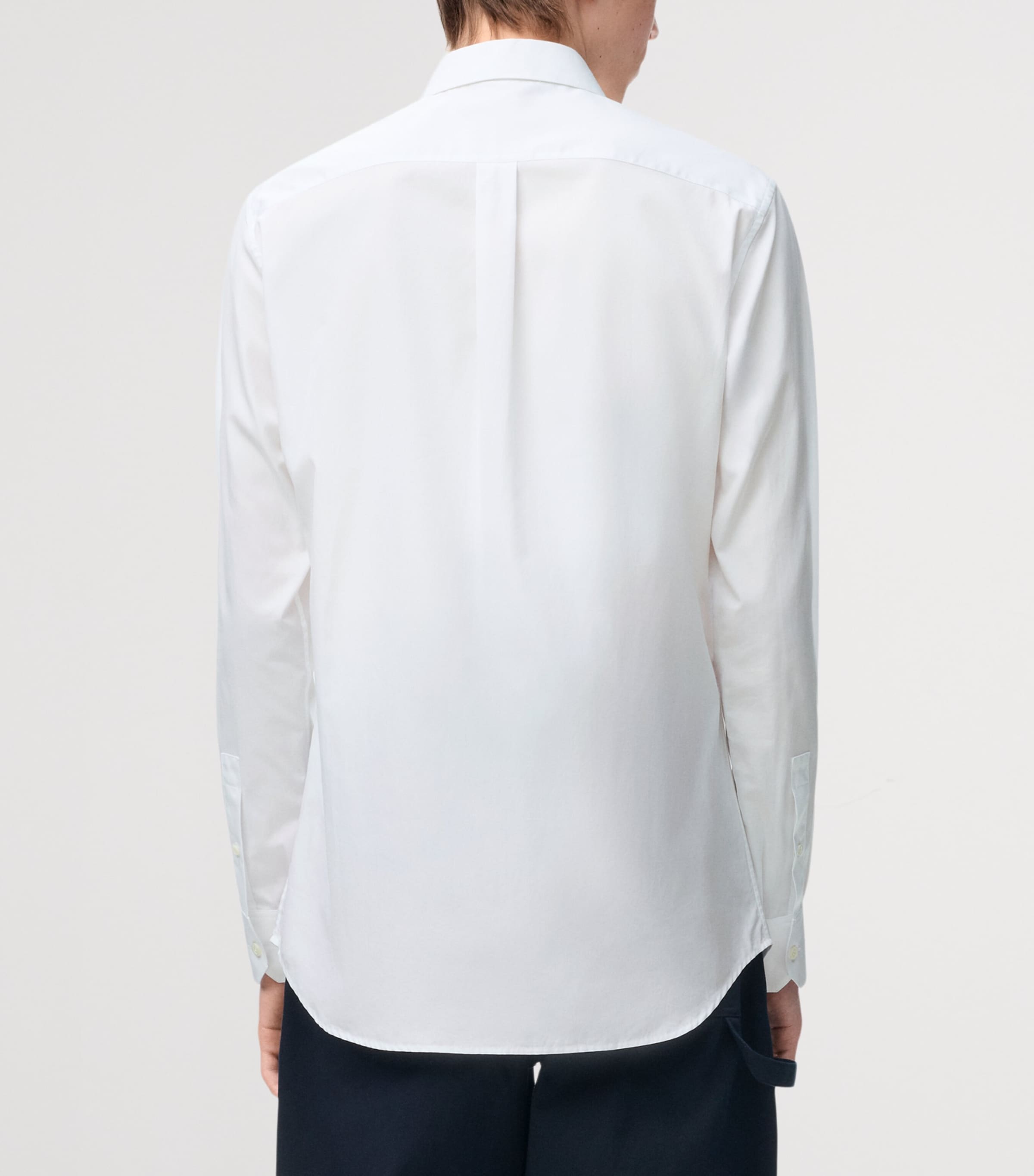 LOEWE Mens Poplin Anagram Shirt White Image 4