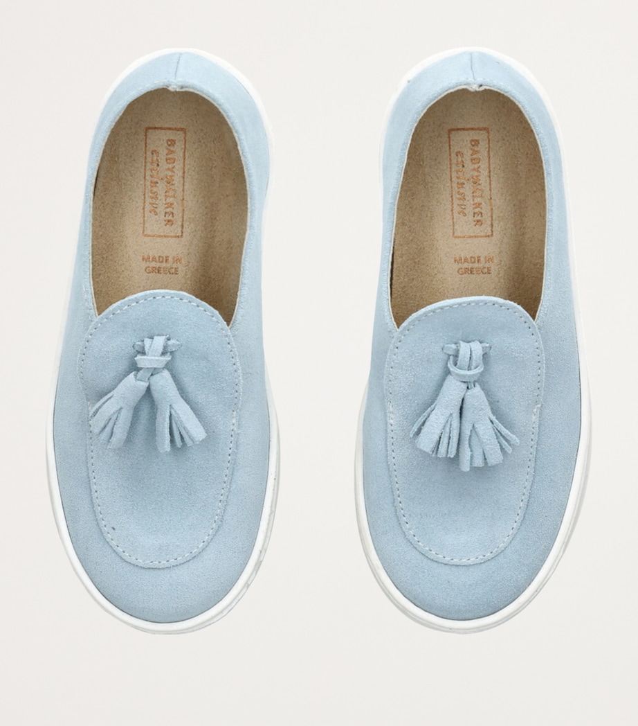 Suede Tassel Loafers PALE BLUE Image 4