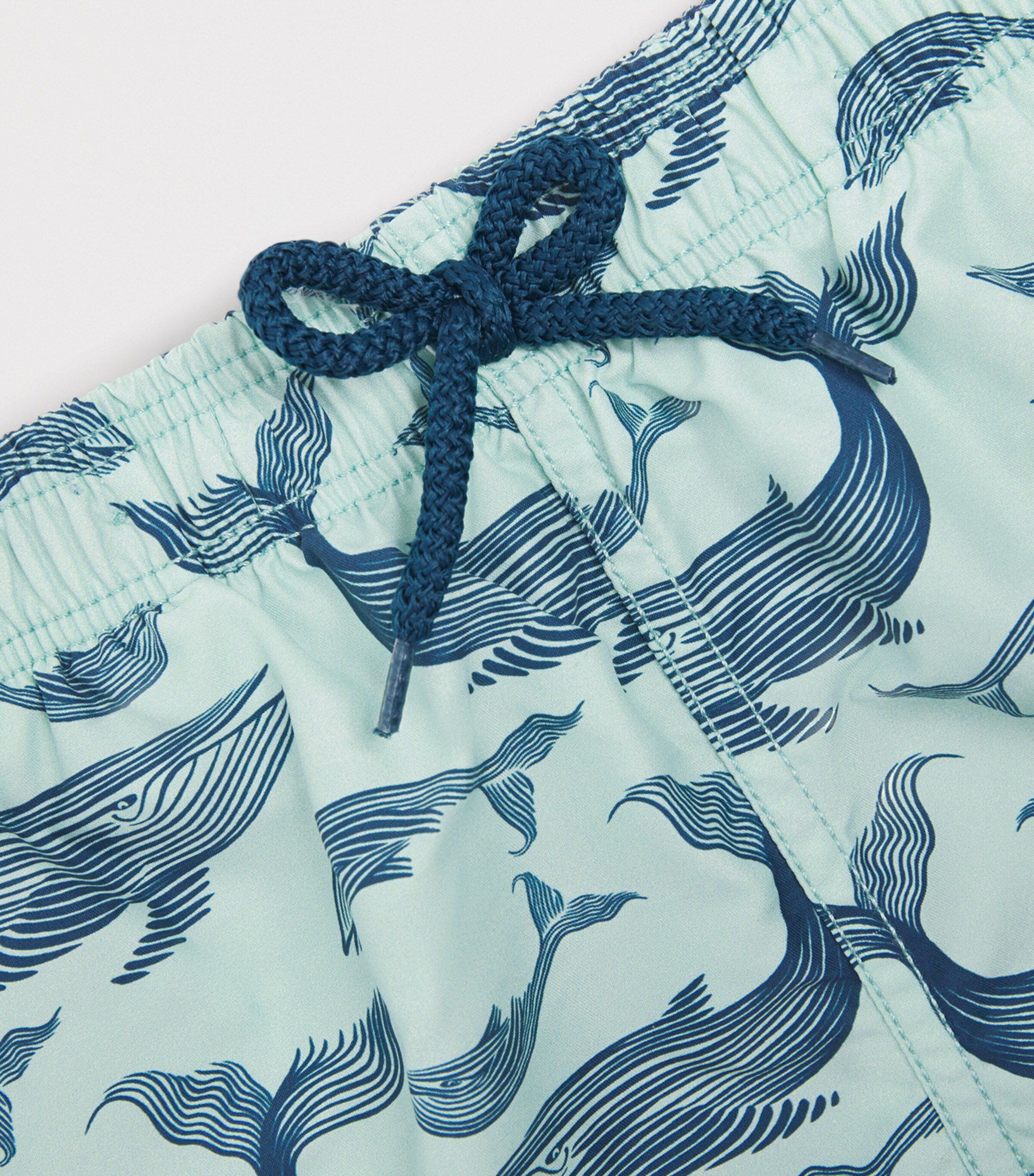 Whales Print Swim Shorts (2-14 Years) 344CELADON Image 3