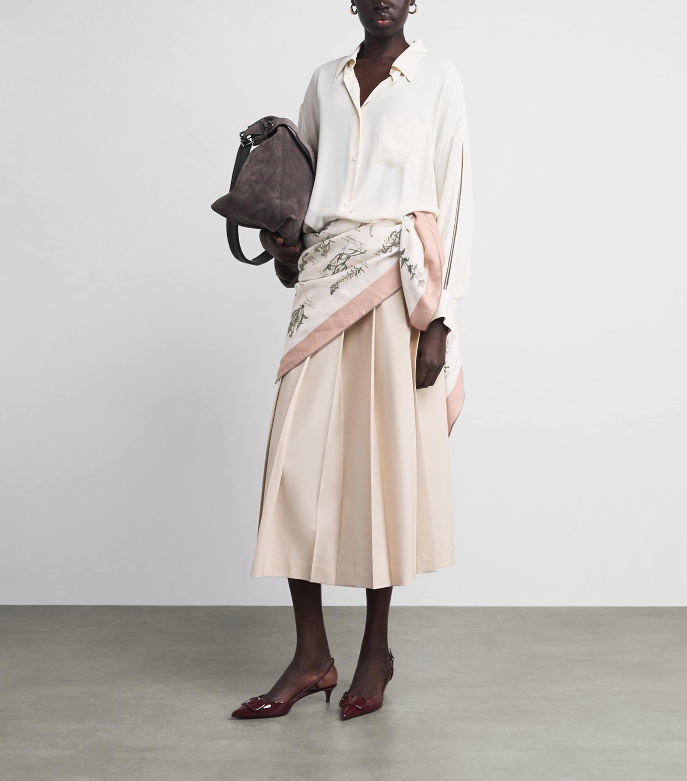 Colombo Cashmere-Silk Printed Scarf Image 3