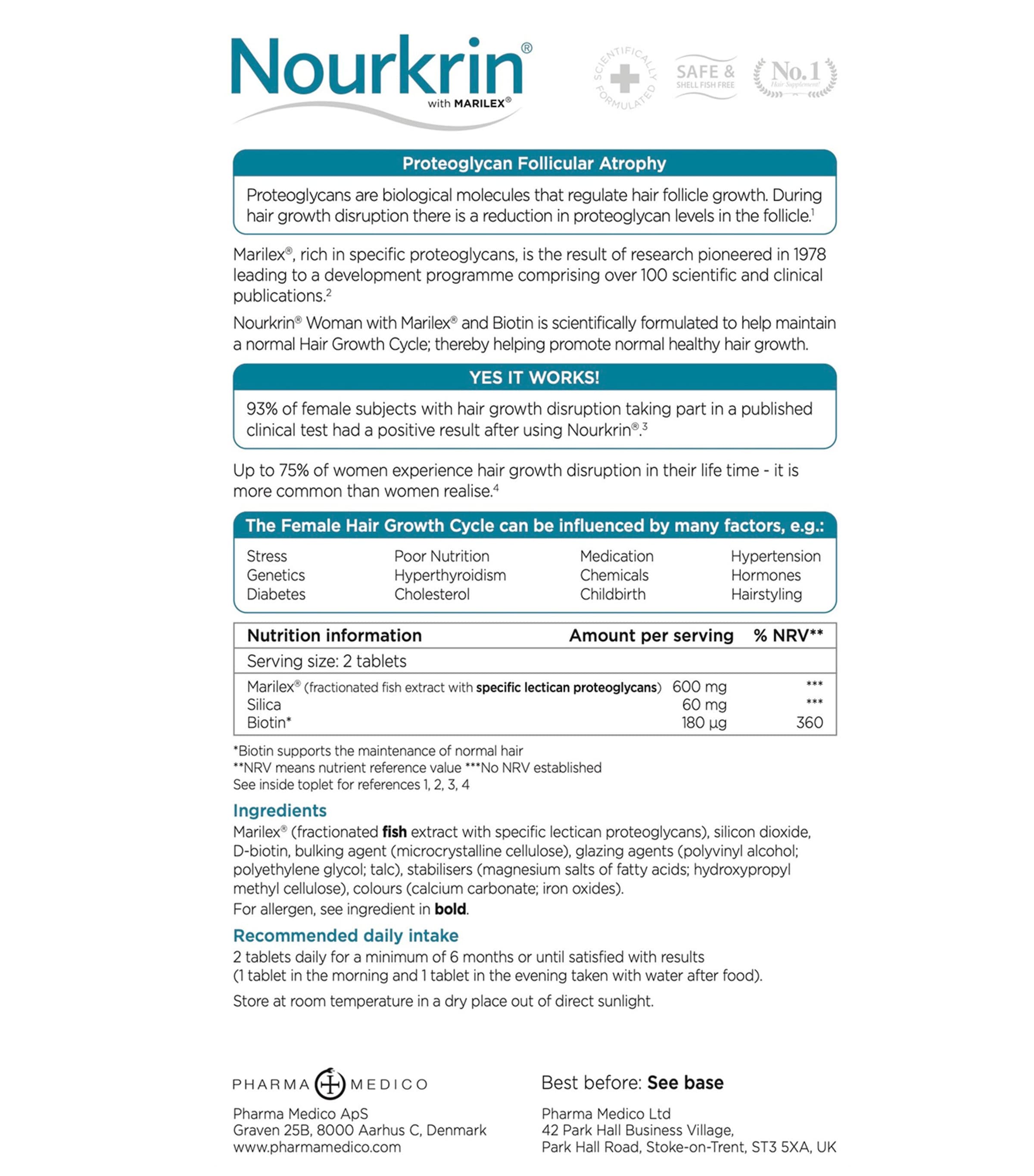 Woman Hair Growth Set (180 Tablets) NO COLOUR Image 2