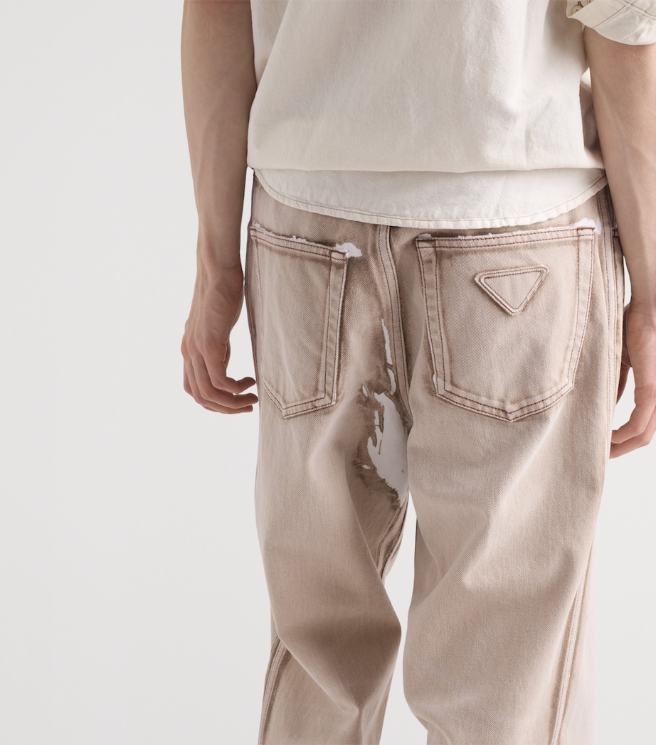 Prada Mens Printed Straight Jeans Image 4