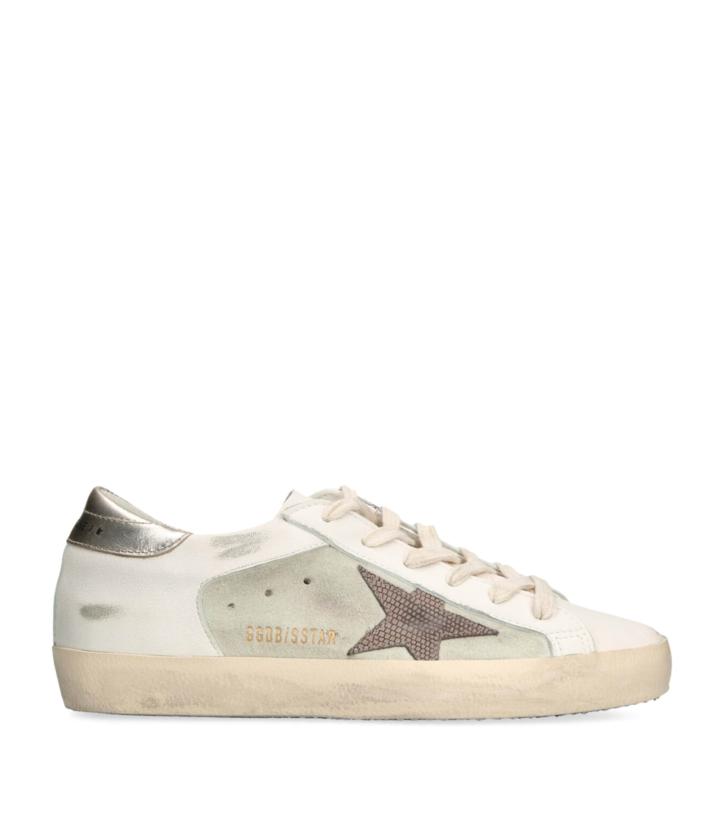 Golden Goose Vintage-inspired White Sneakers With Star Detail In White