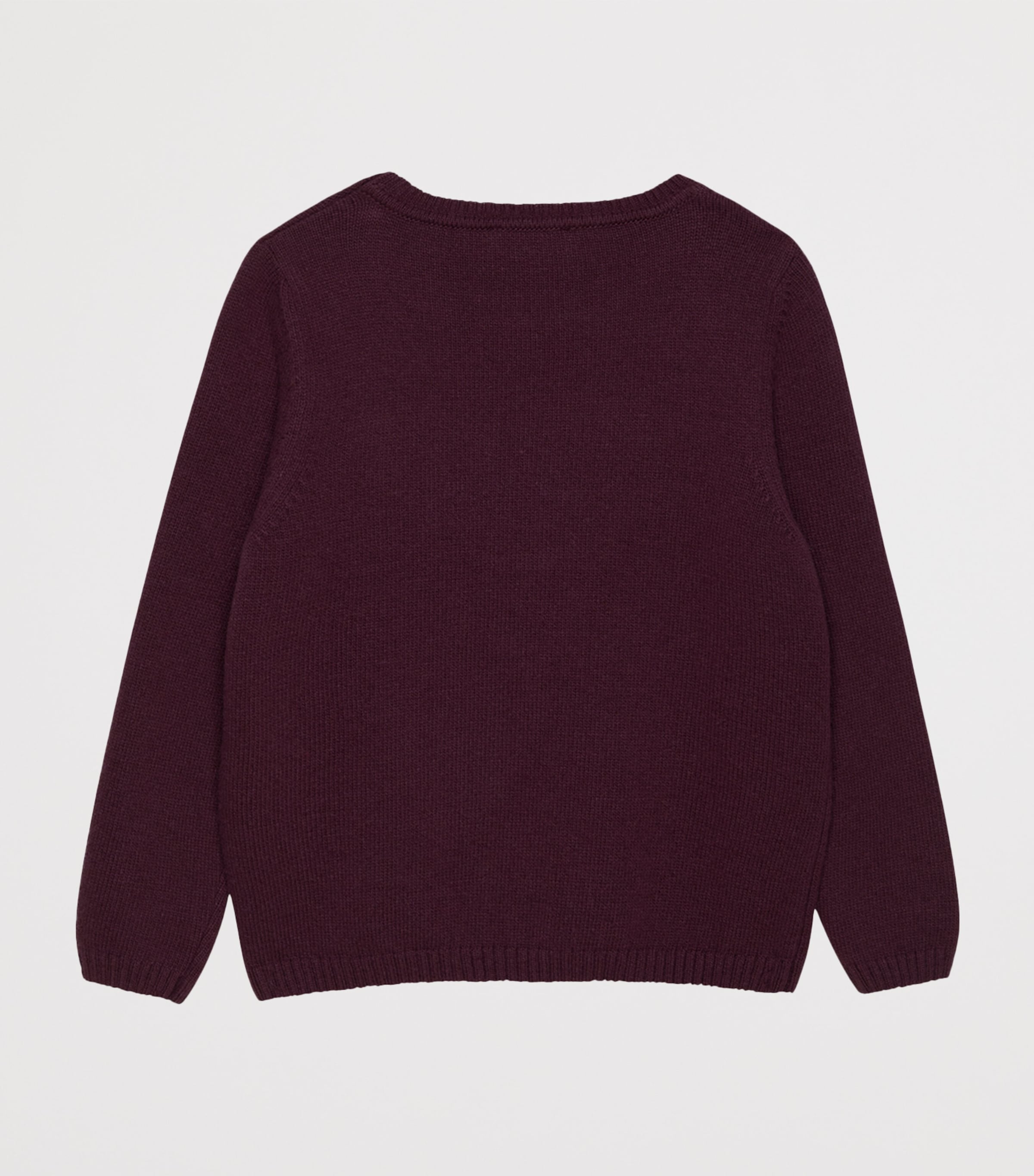 Wool-Blend Dasher Sweater (2-5 Years) CLARET Image 2