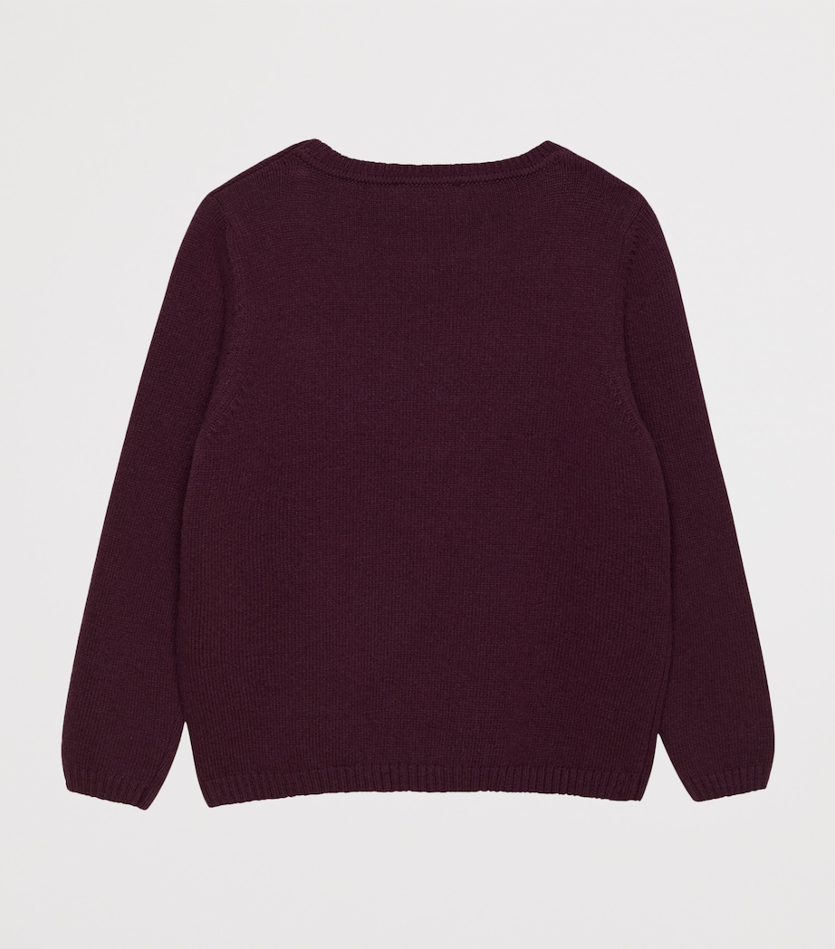 Wool-Blend Dasher Sweater (6-11 Years) CLARET Image 2