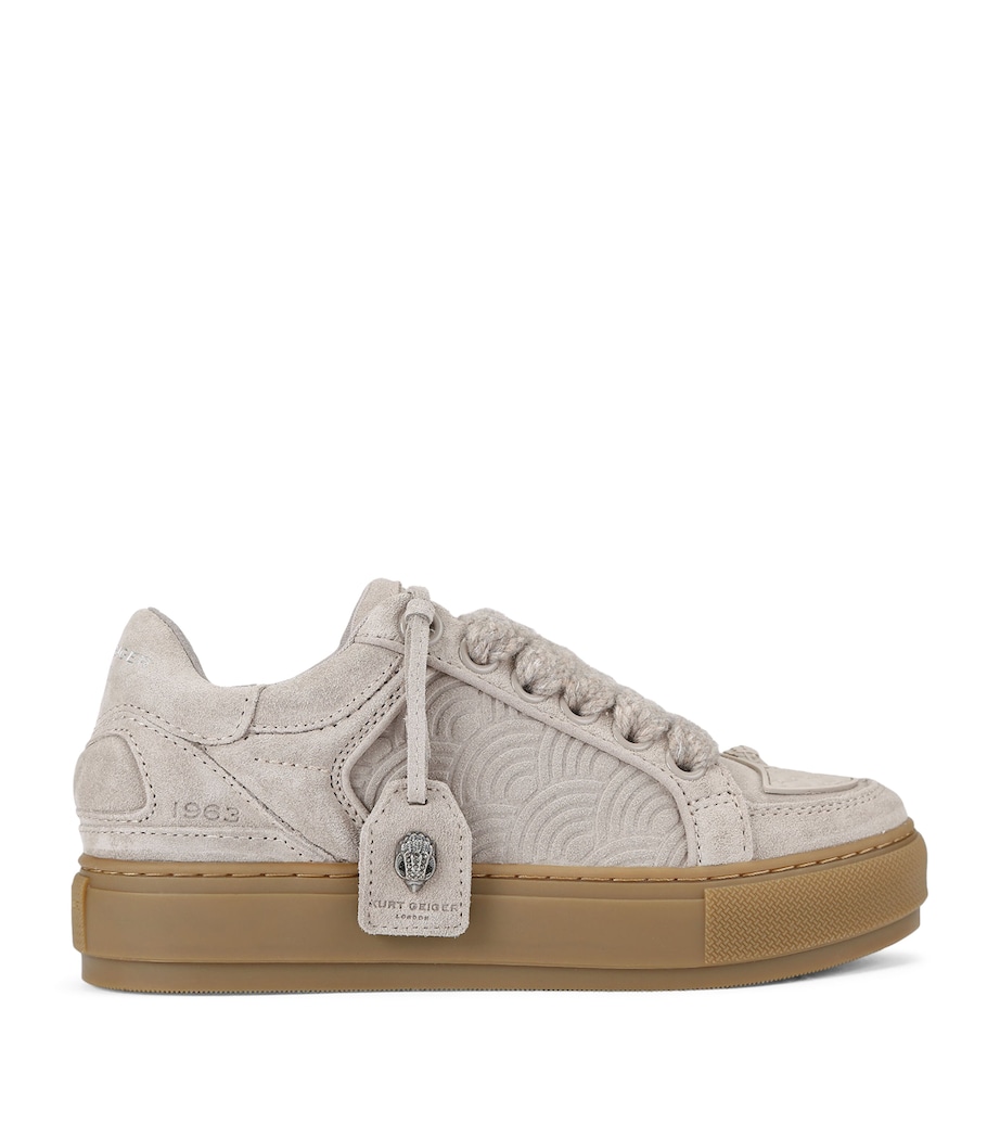 Kurt Geiger London Suede Southbank Tag Sneakers Taupe Image 1