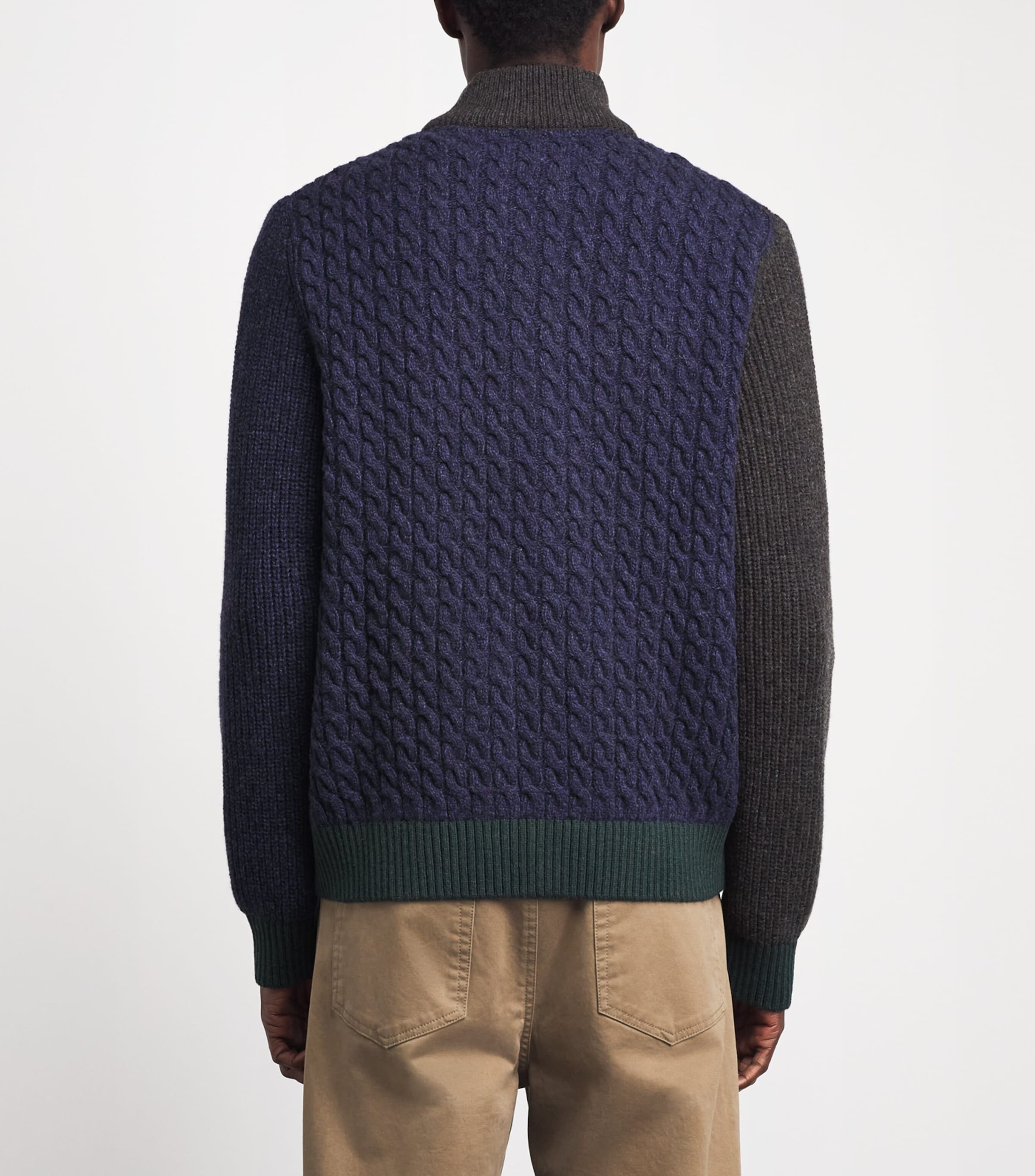 Barbour Mens x Paul Smith Wool Gamefair Cardigan Russet Image 5