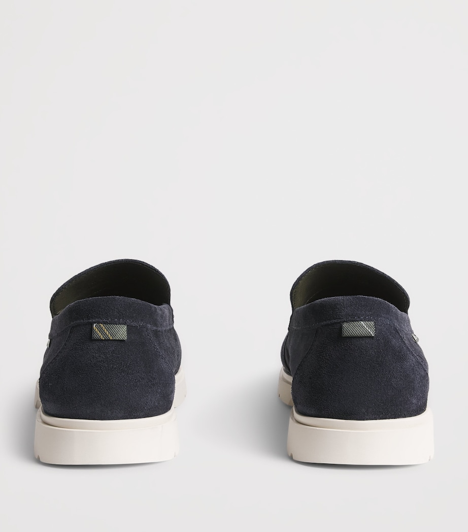 Barbour Suede Carty Loafers Navy Image 5