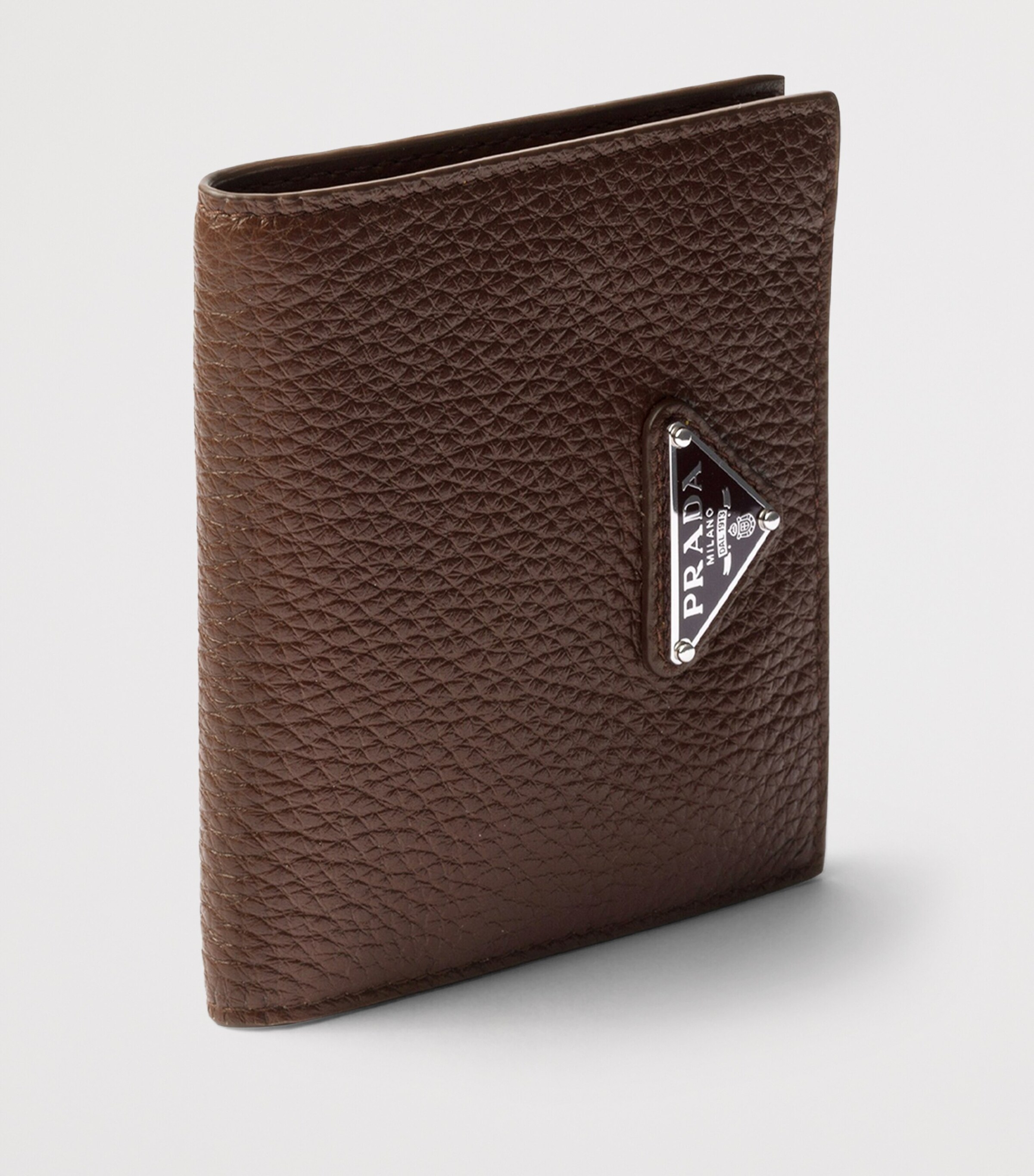 Grained Leather Triangle Wallet F0038 Image 4