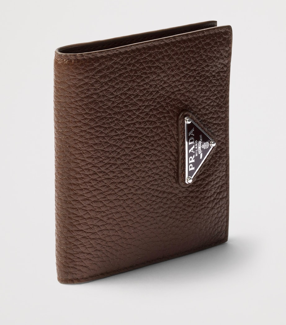 Grained Leather Triangle Wallet F0038 Image 4