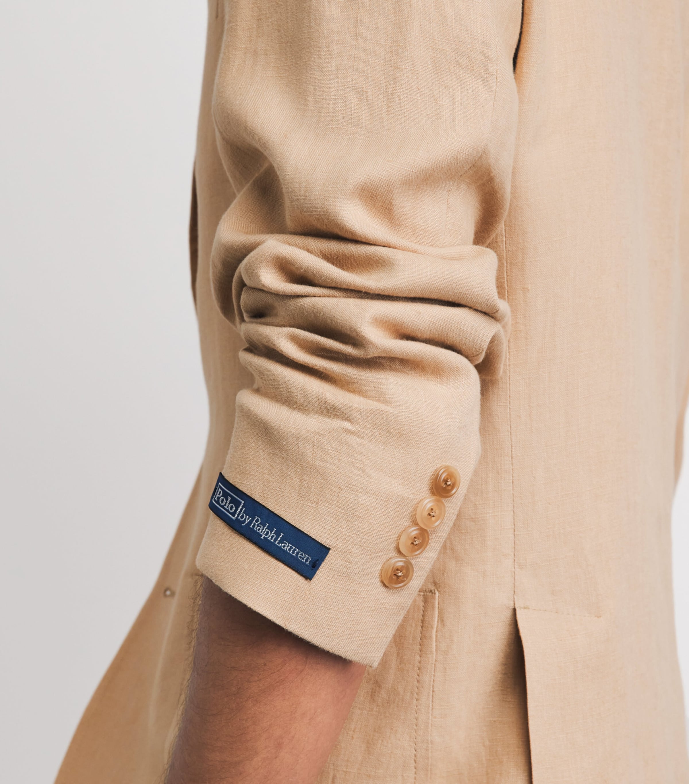 Polo Ralph Lauren Mens Linen Tailored Blazer Dune Tan Image 3