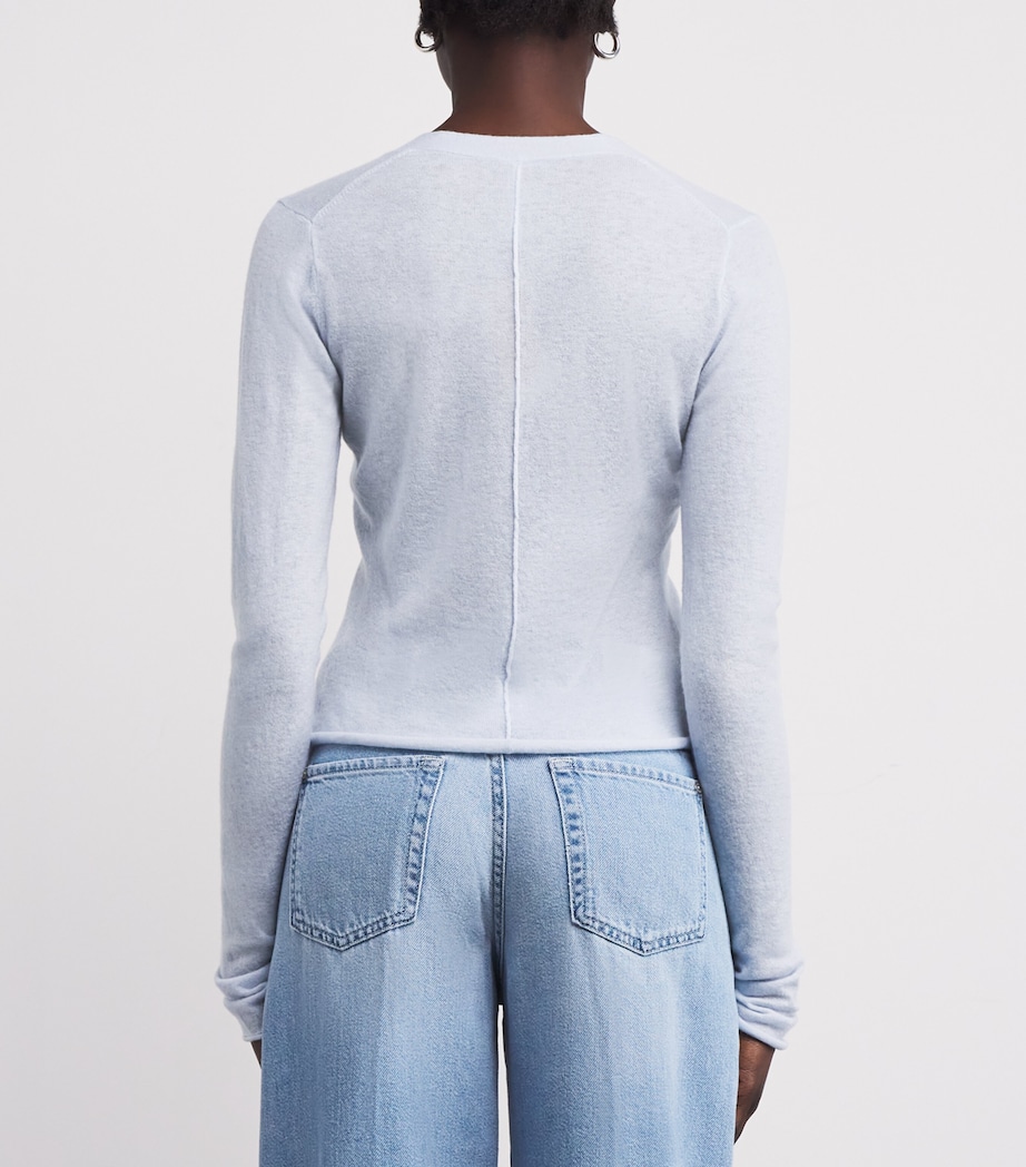 Cashmere Sheer Cardigan PEARL Image 4