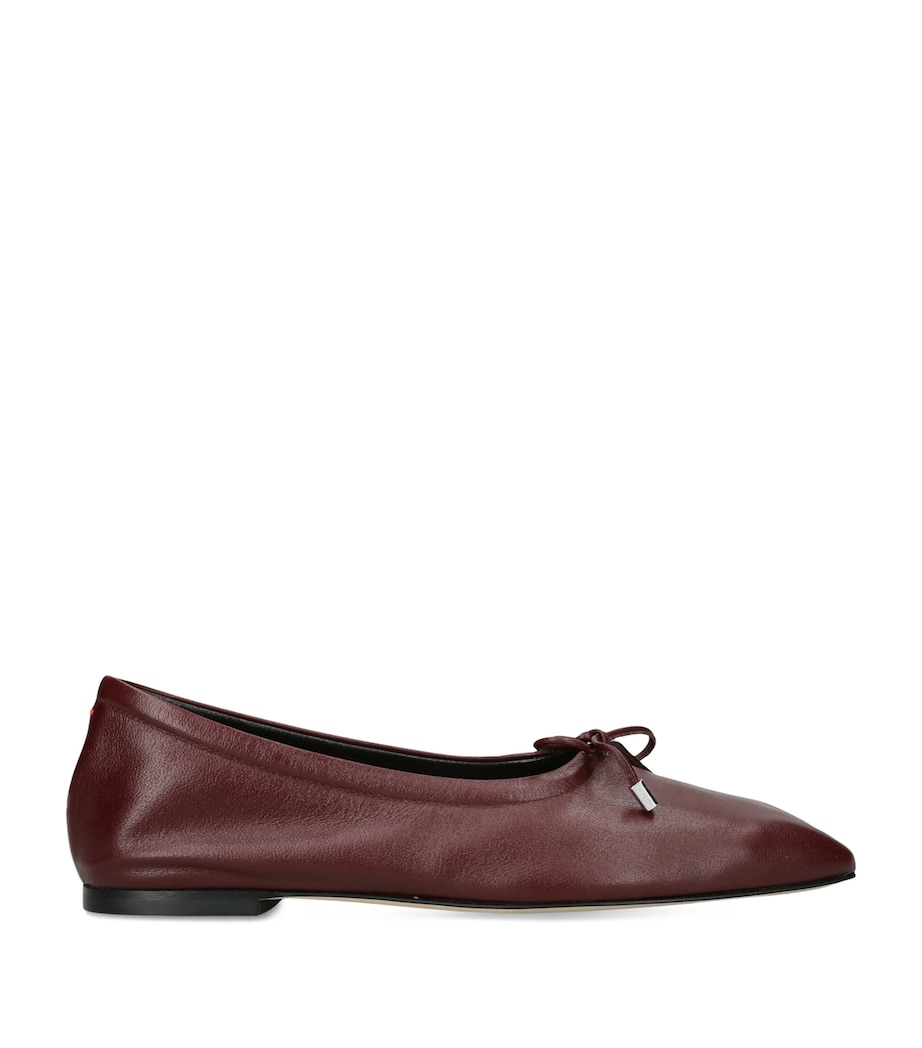 aeyde Leather Nomi Ballet Flats Wine Image 1