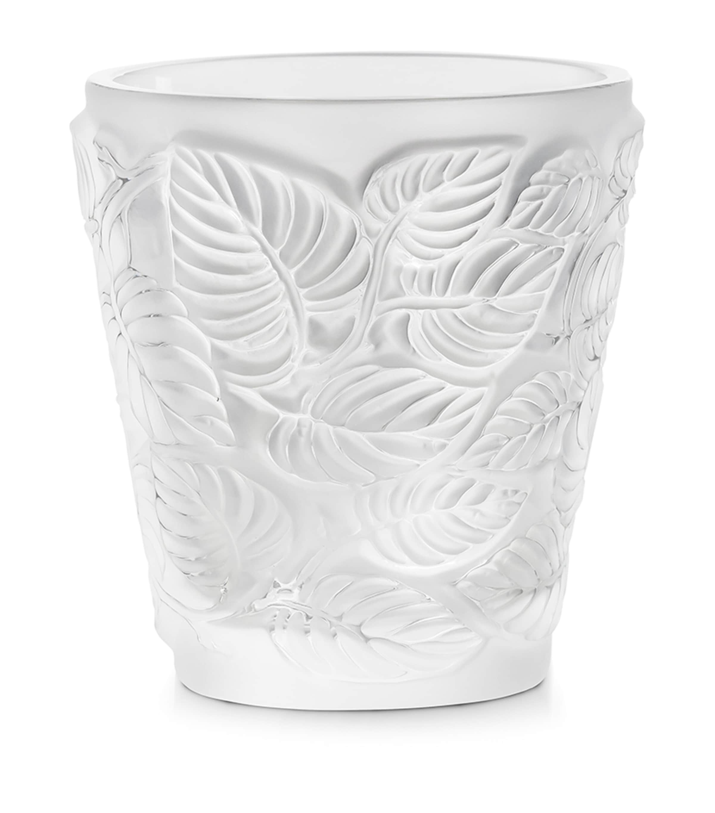 Lalique Feuilles Votive In White