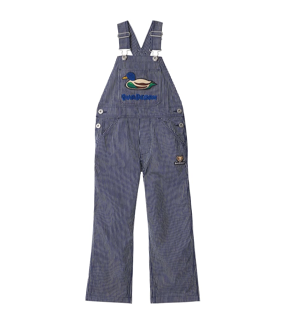 Denim Stripe Dungarees (3-12 Years) DARK NAVY Image 1