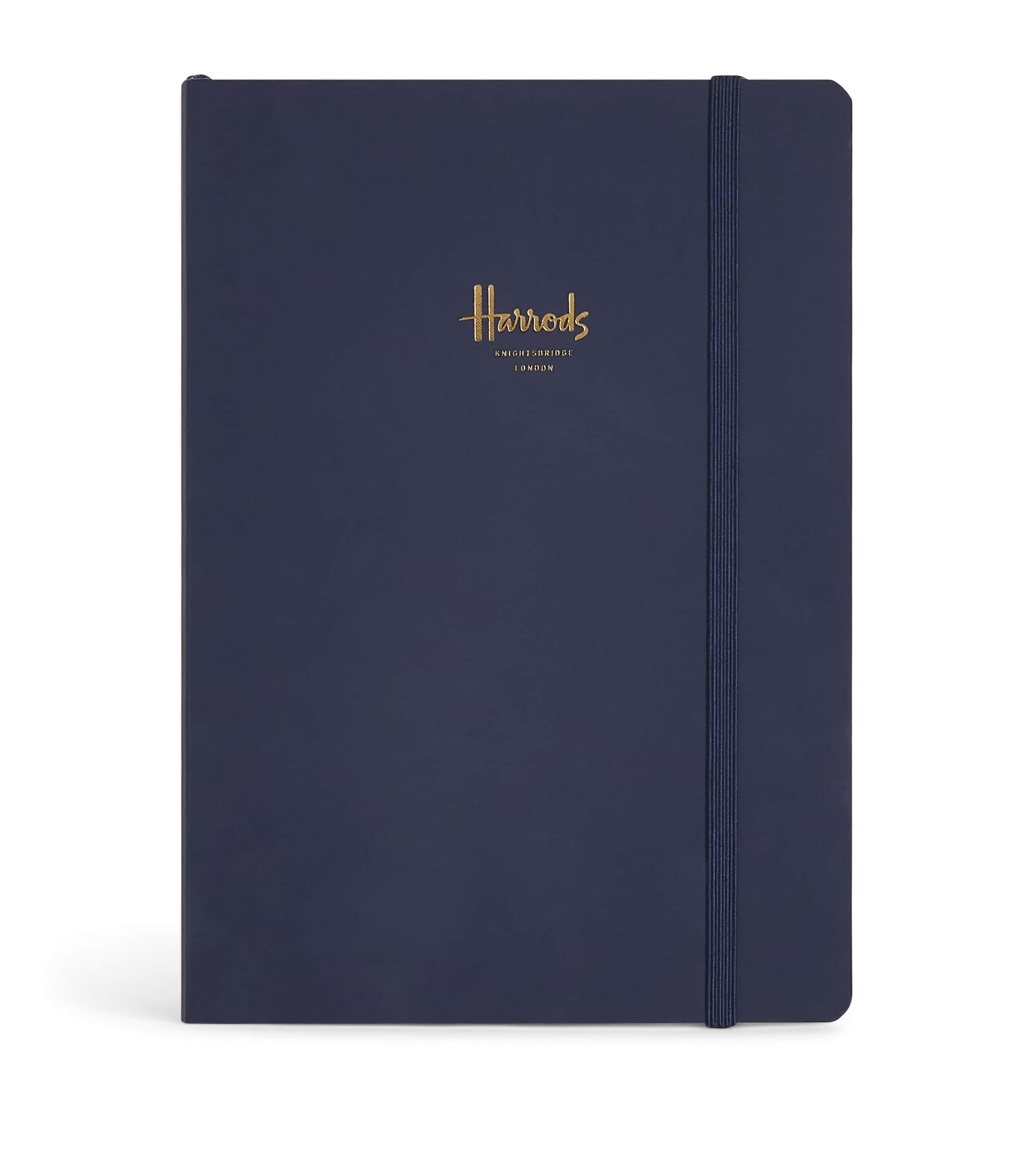 Harrods Logo A5 Notebook In Navy