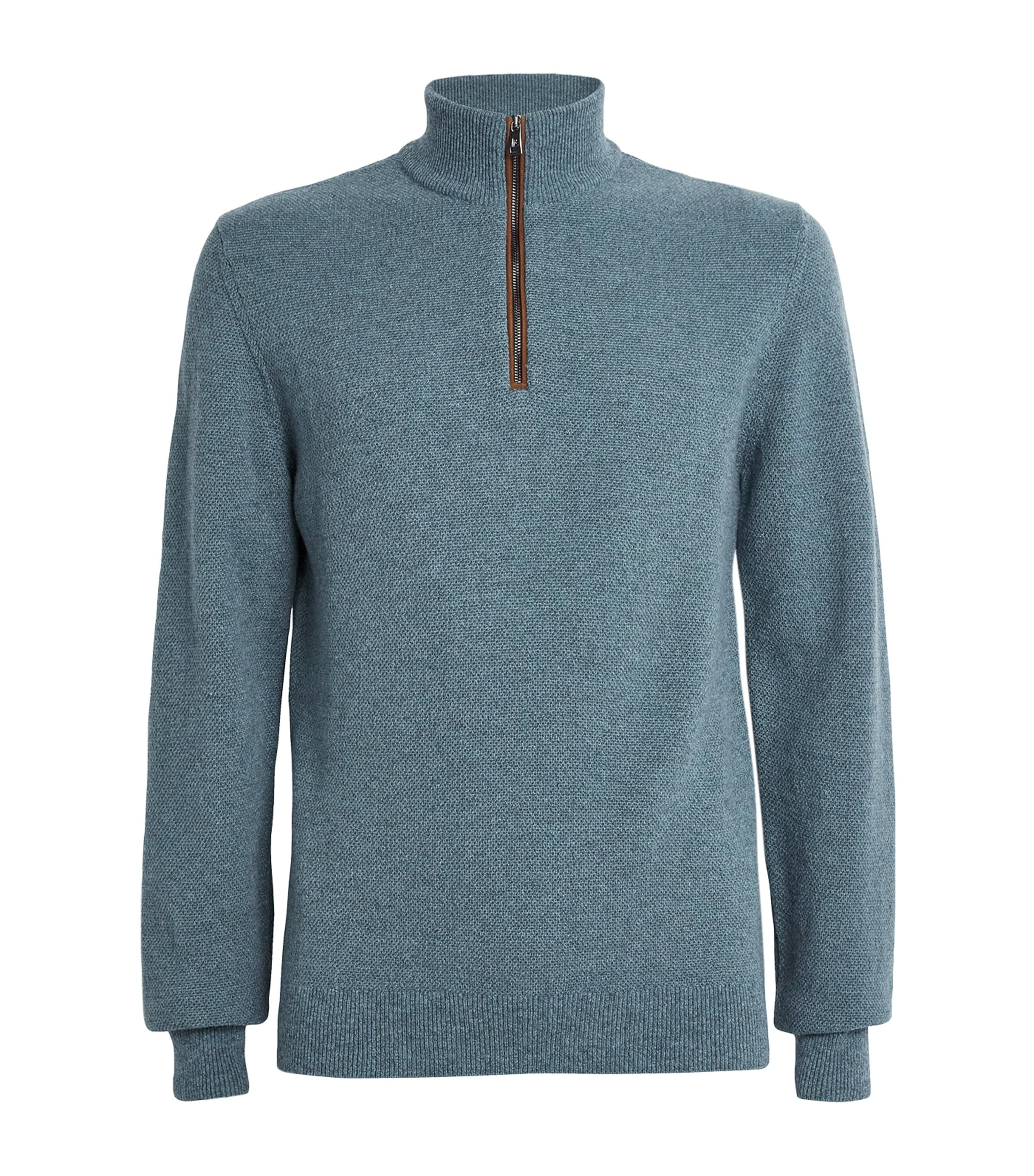 Cashmere Half-Zip Sweater BLUE MULTI Image 1