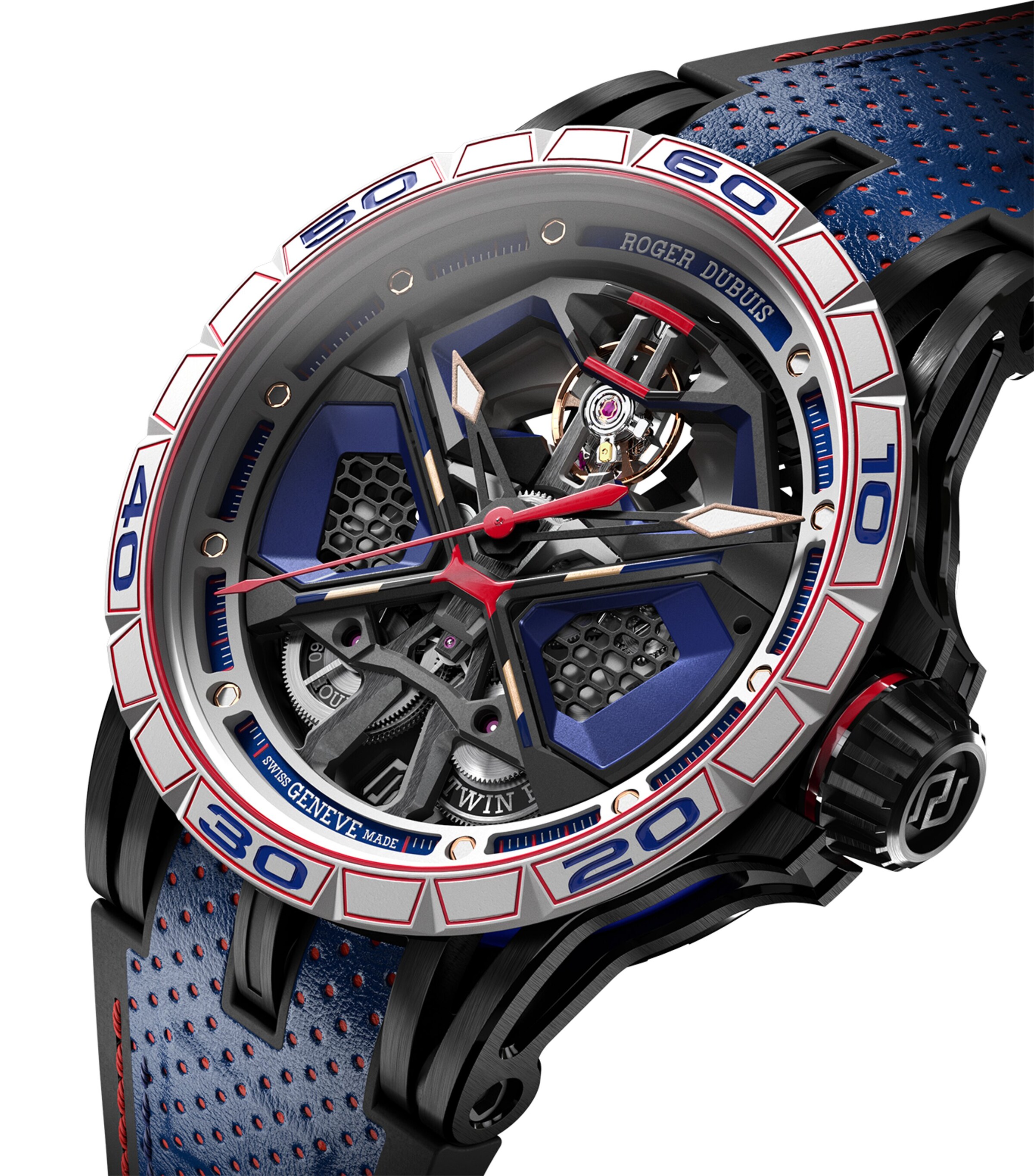 MCF and Titanium Excalibur Spider Huracan MB Watch 45mm BLUE Image 6