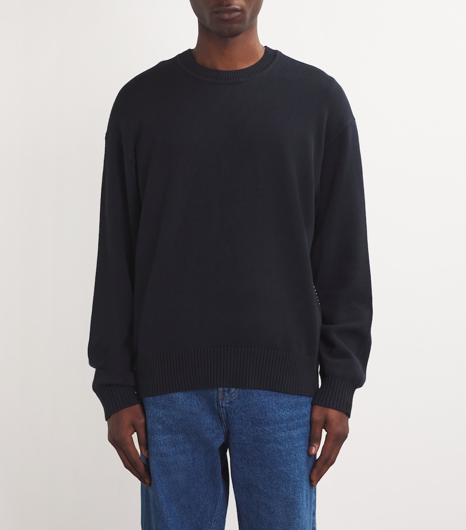 Rag & Bone Mens Contrast-Stitch Sweater Salute Image 3