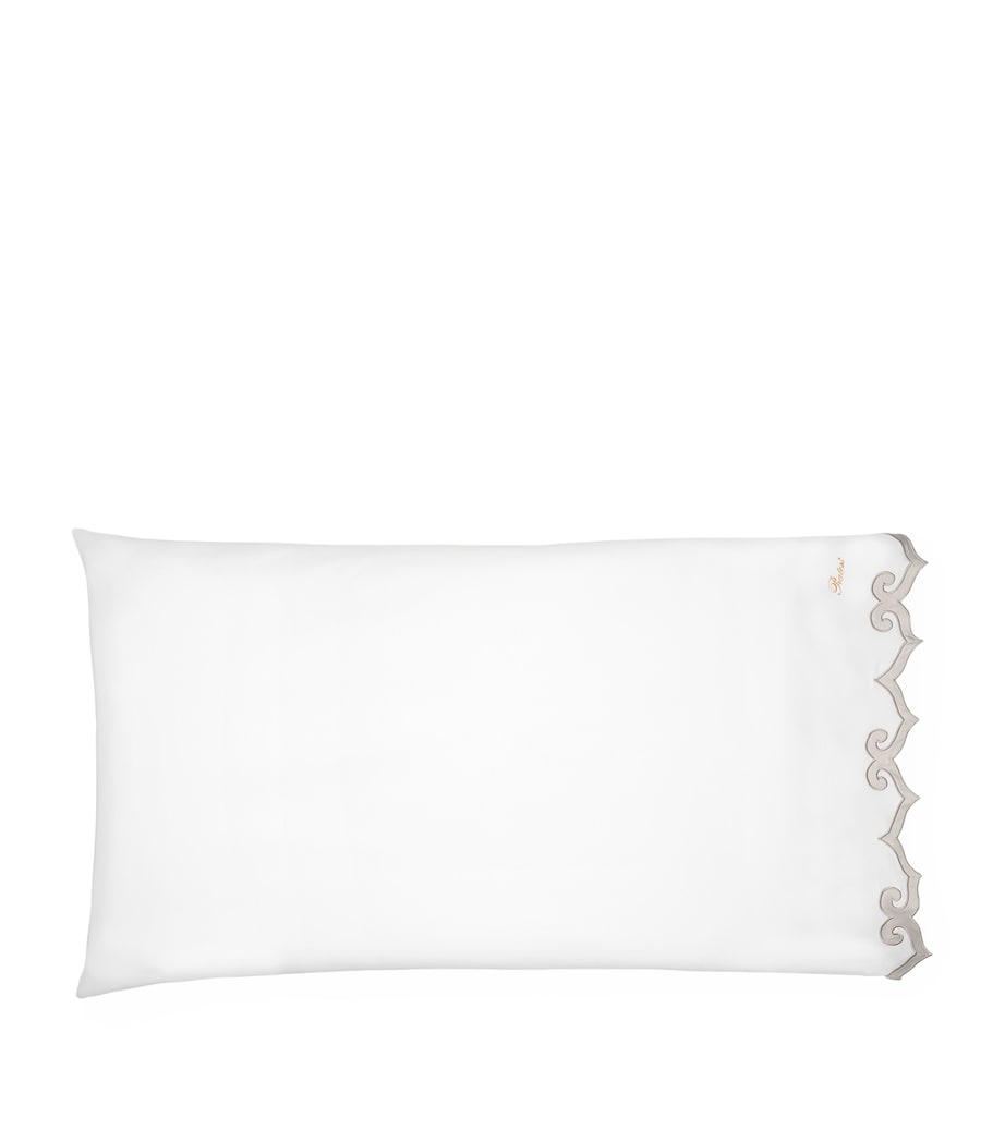 Marrakesh King Pillowcase (50cm x 90cm) WHITE/STERLING Image 1