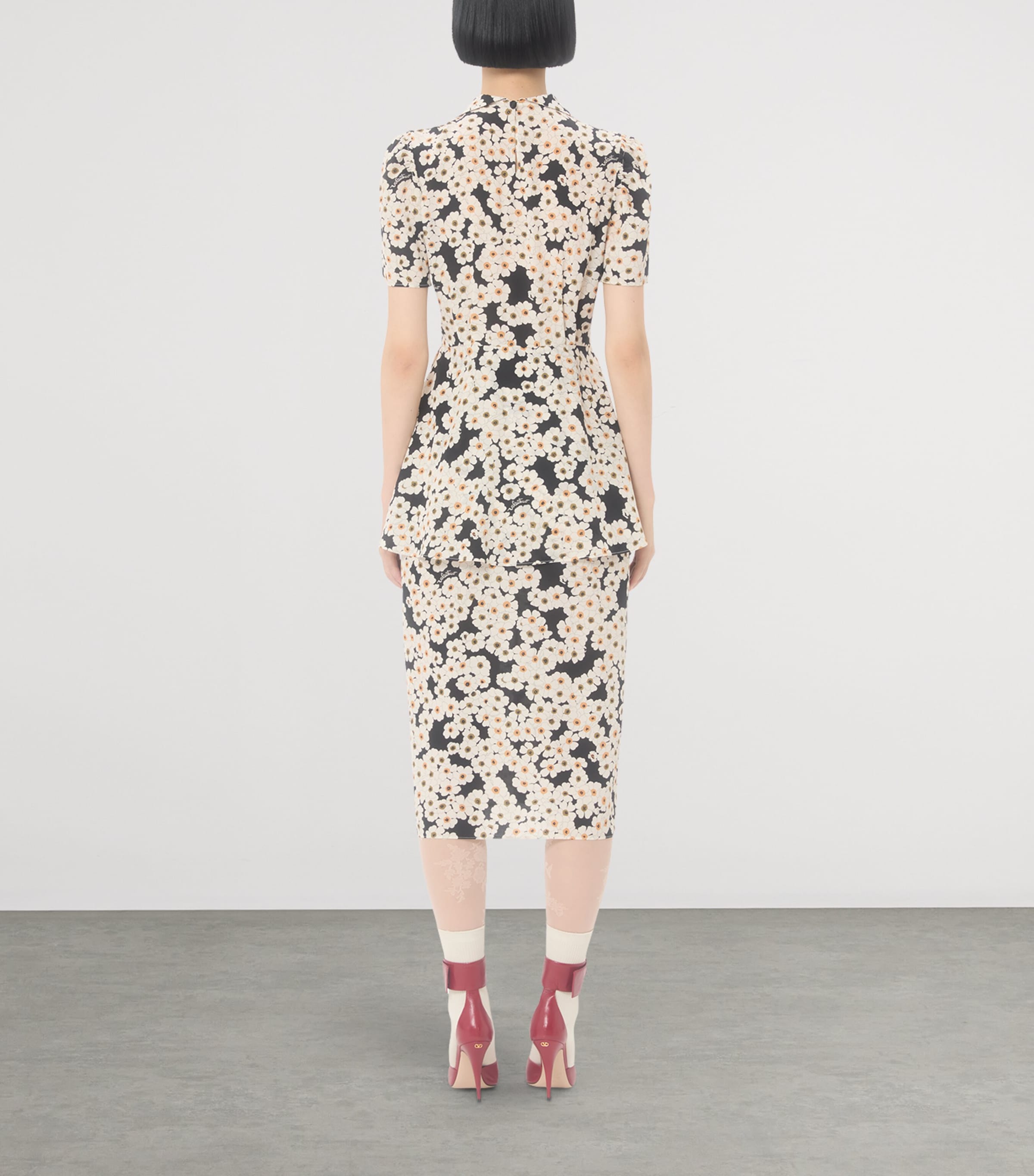Silk Floral Midi Dress K92 Image 4