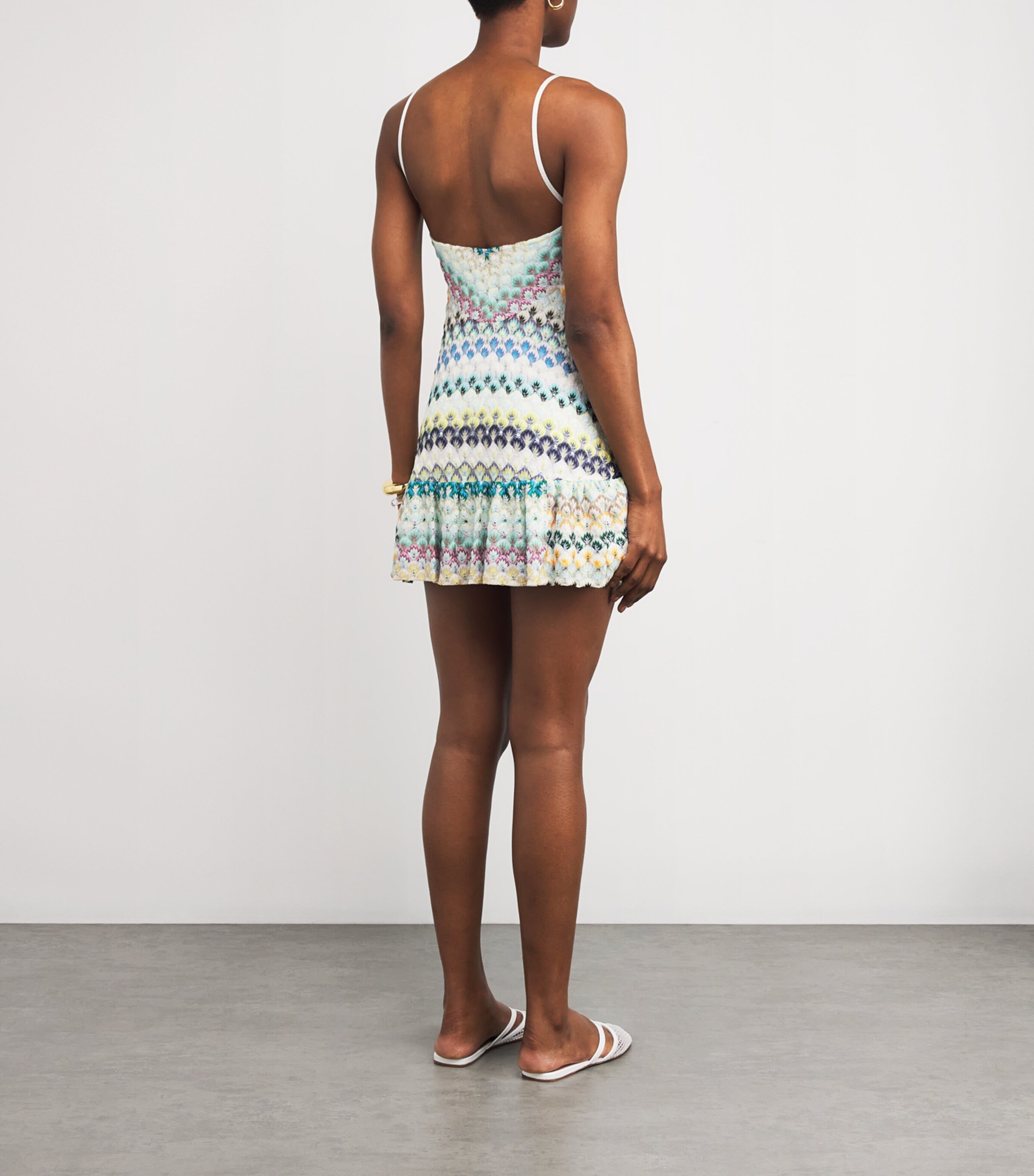 Geometric Jacquard Mini Dress S507H MULTI Image 3