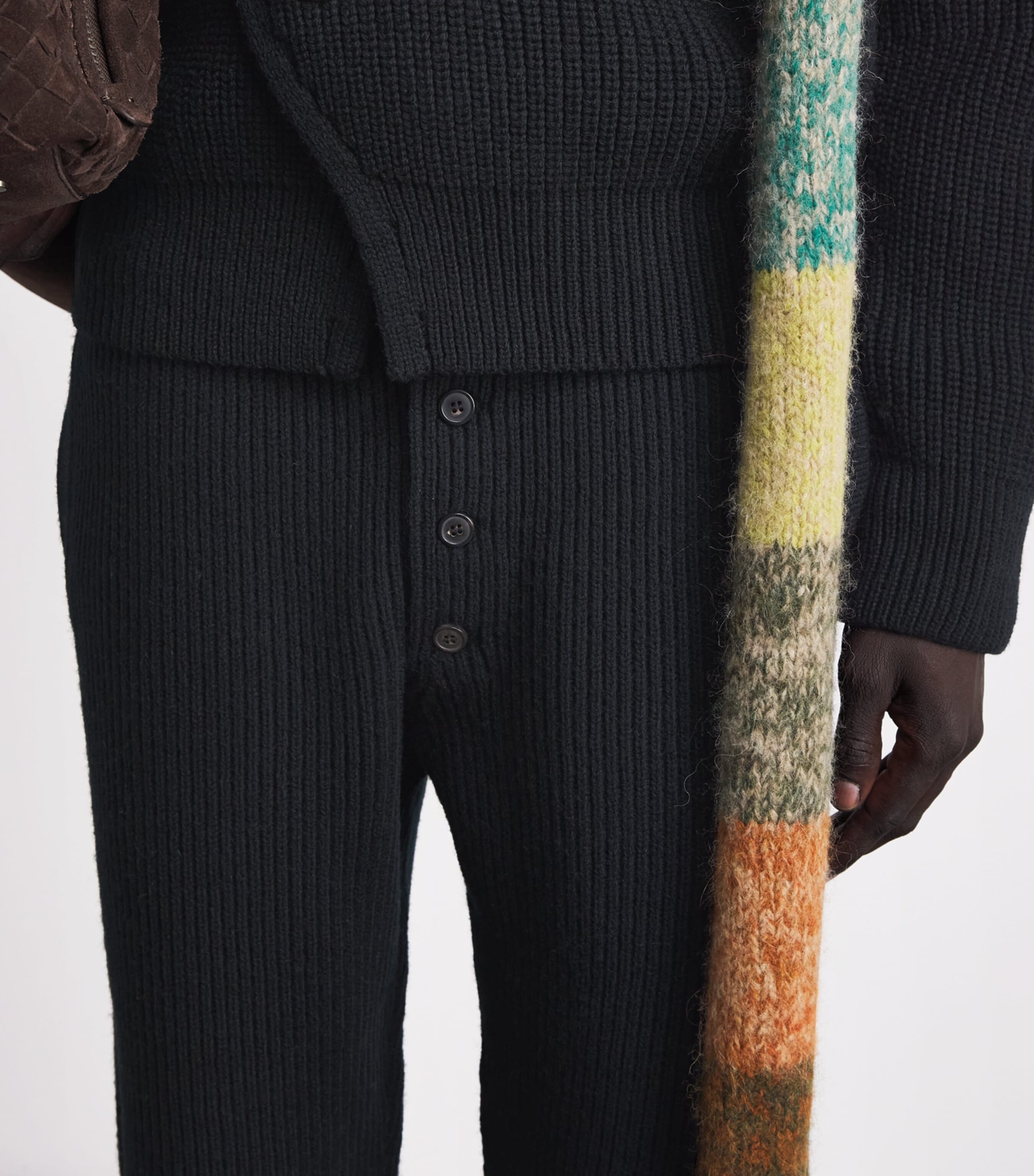 DRIES VAN NOTEN Mens Wool Straight Sweatpants Image 3