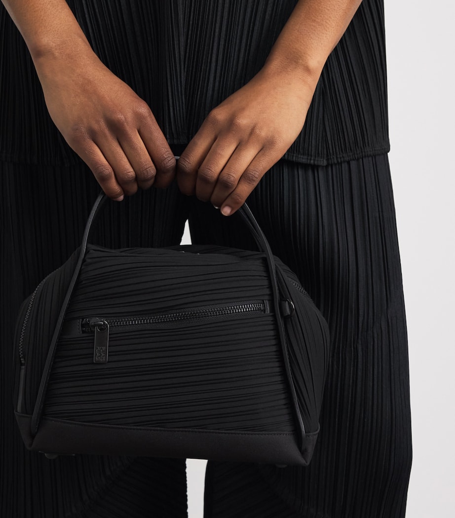 Pleats Please Issey Miyake Bias Pleats Top-Handle Bag Black Image 2