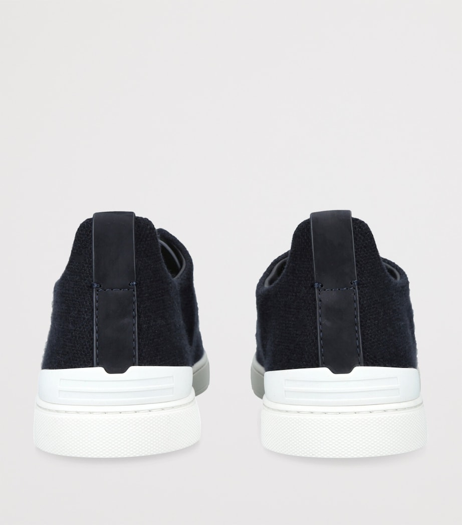 Cashmere Triple Stitch Sneakers NAVY Image 2