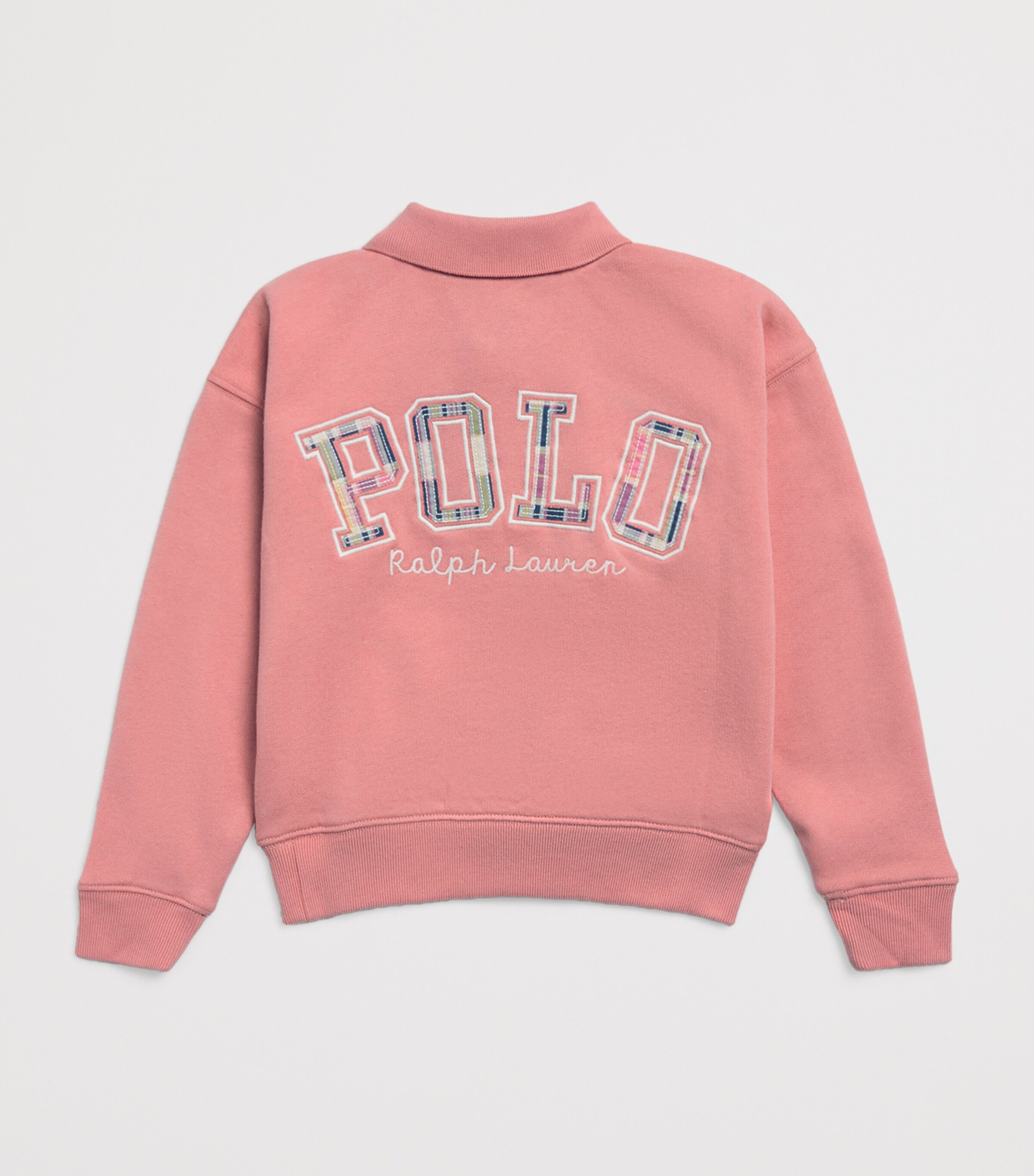 Ralph Lauren Kids Cotton-Blend Collared Sweatshirt (2-7 Years) Faded Peony Image 3