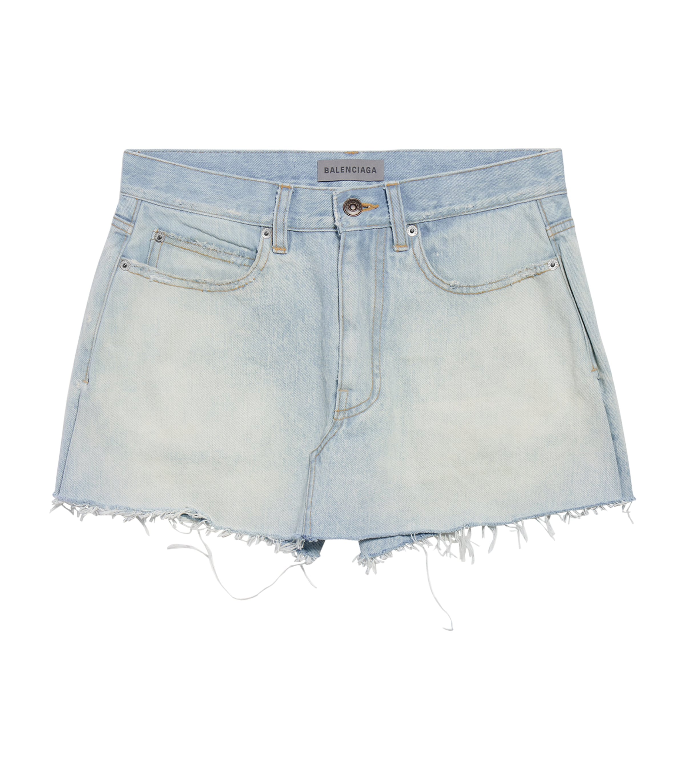 Balenciaga Womens Denim Mini Skort Image 1