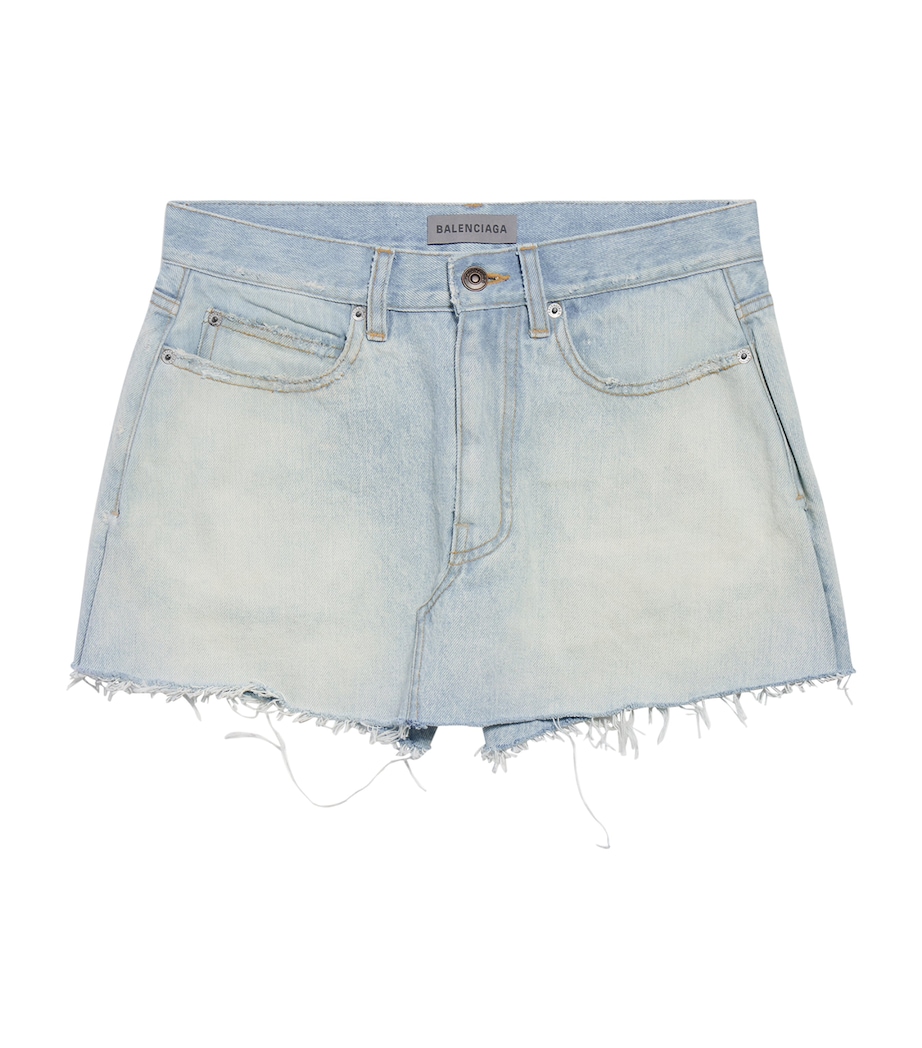 Balenciaga Womens Denim Mini Skort Image 1