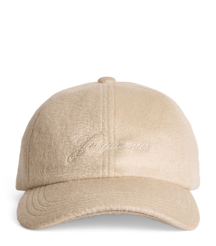 Virgin Wool Cachemiro Baseball Cap 130-LIGHT BEIGE Image 1