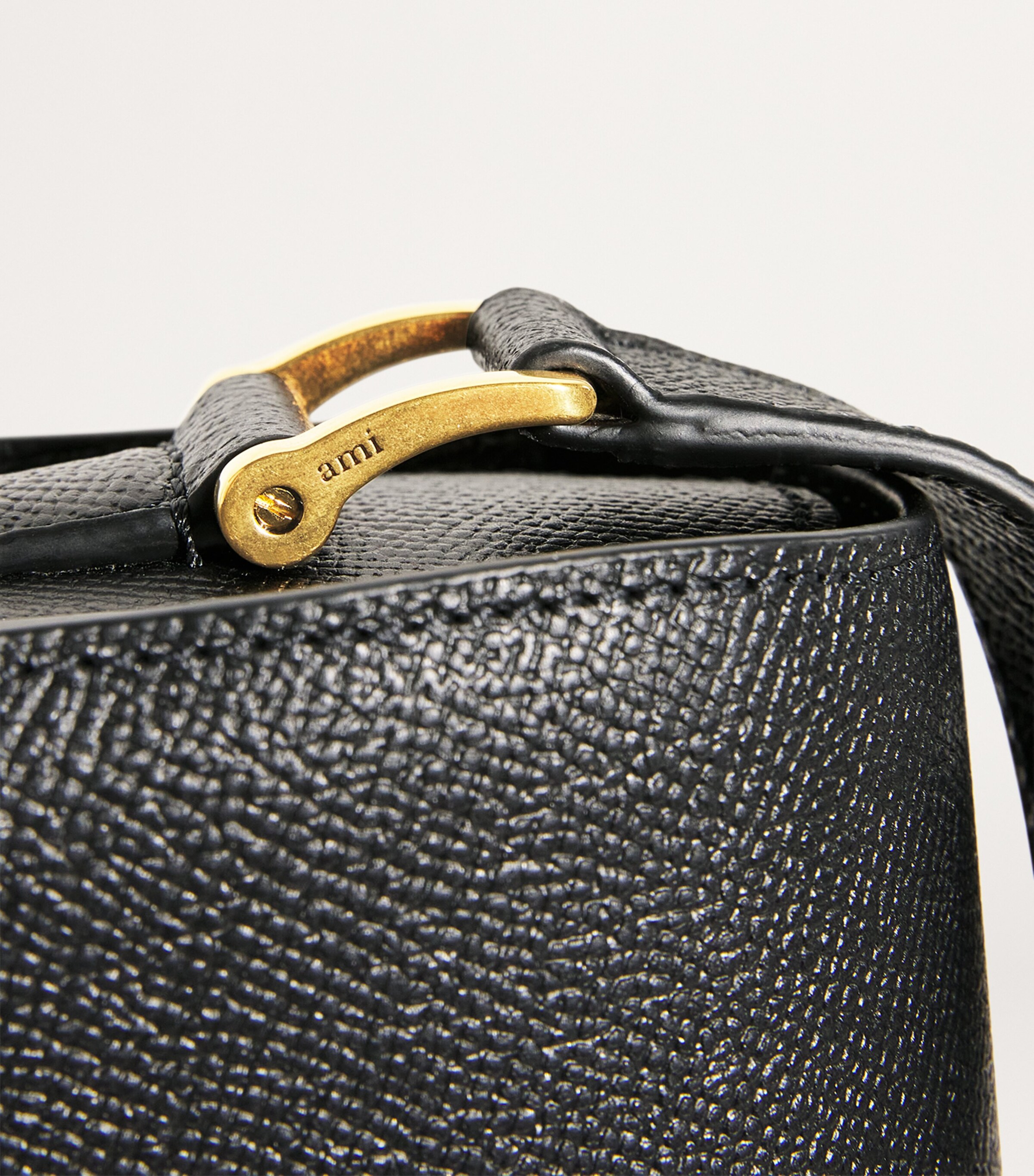 AMI Paris Black Leather Paris Paris Cross-Body Bag | Harrods UK