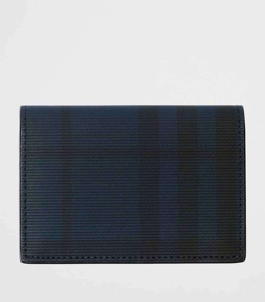 Check Bifold Card Holder NAVY Image 2