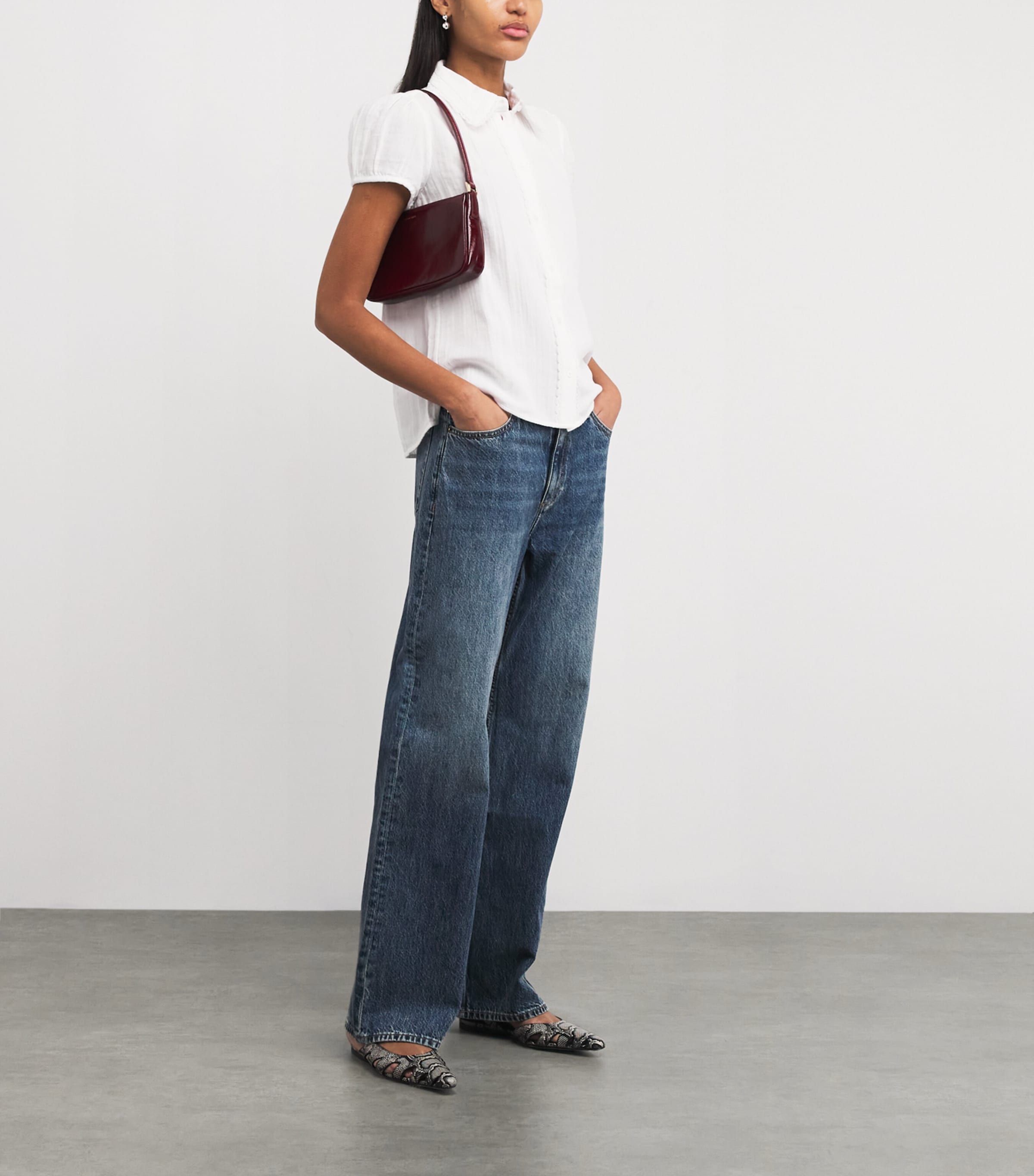 Cotton Scalloped Shirt SOFT WHITE Image 2