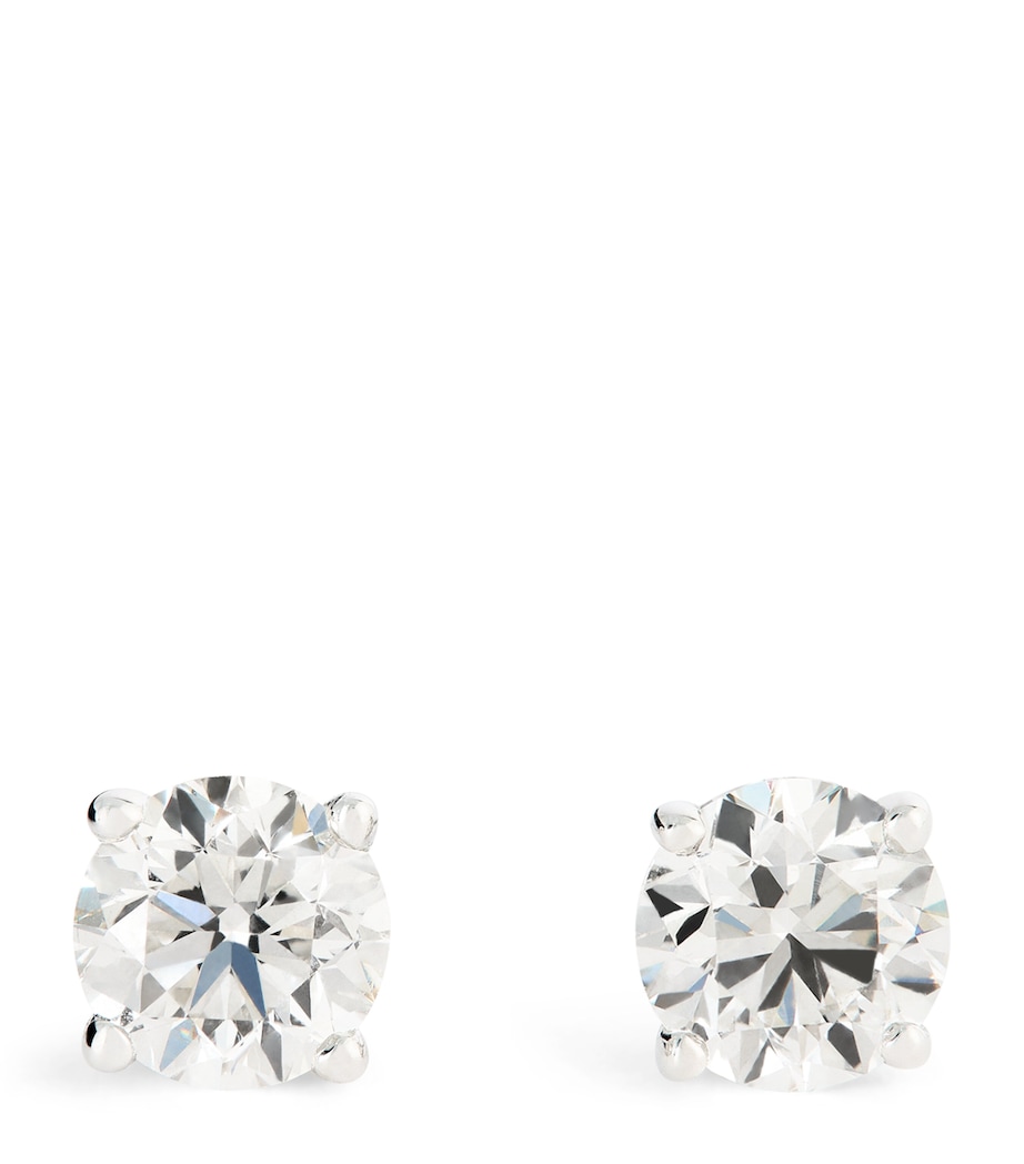 White Gold and Diamond Stud Earrings (1.00ctw) WHITE GOLD Image 1