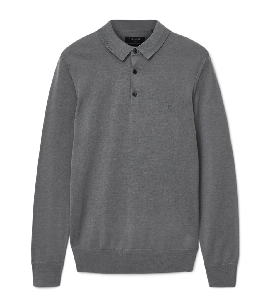 Merino Wool Mode Polo Shirt ASHER GREY Image 1