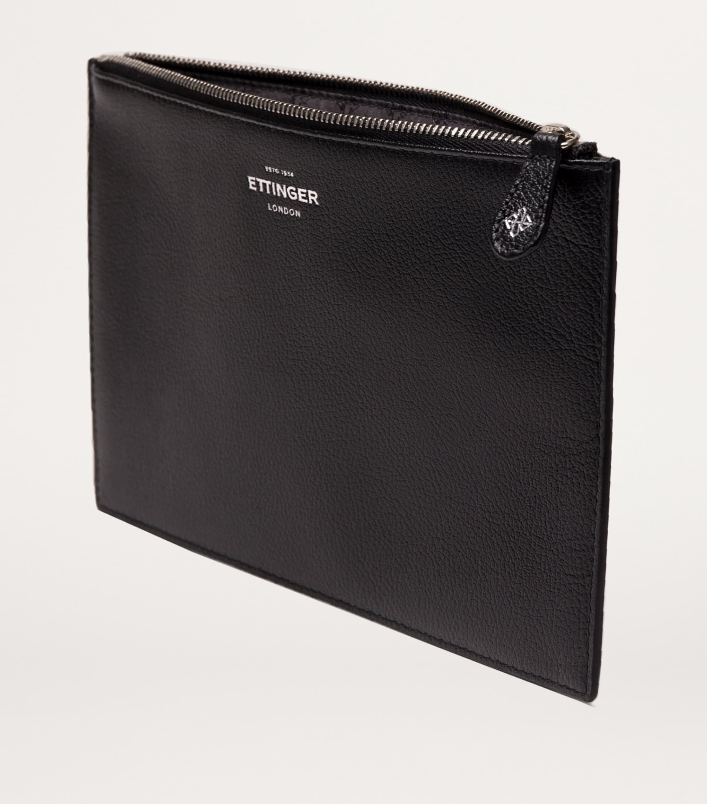 Leather Capra Travel Pouch BLACK Image 2