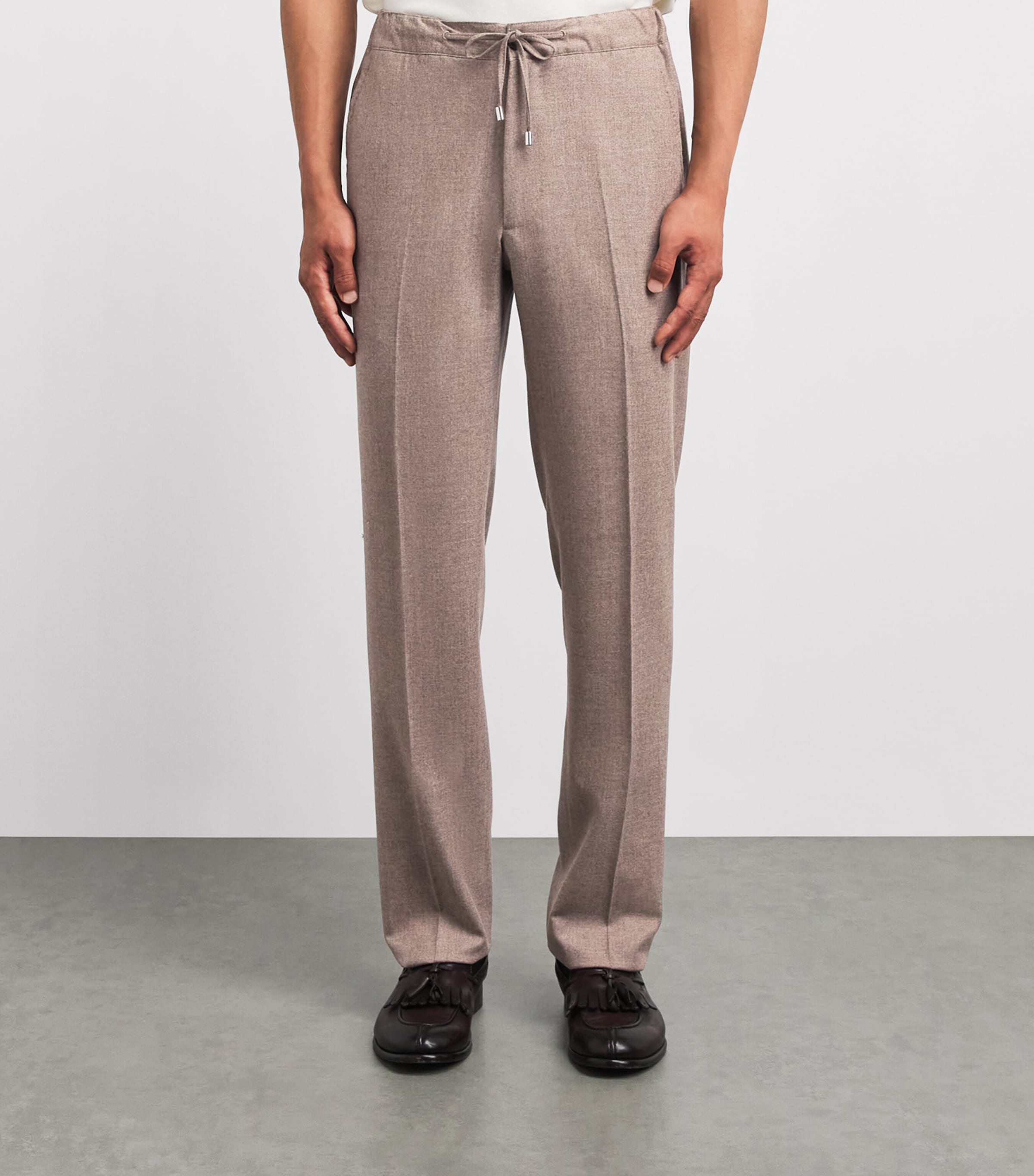 Fioroni Cashmere Mens Virgin Wool Straight Chinos Image 4