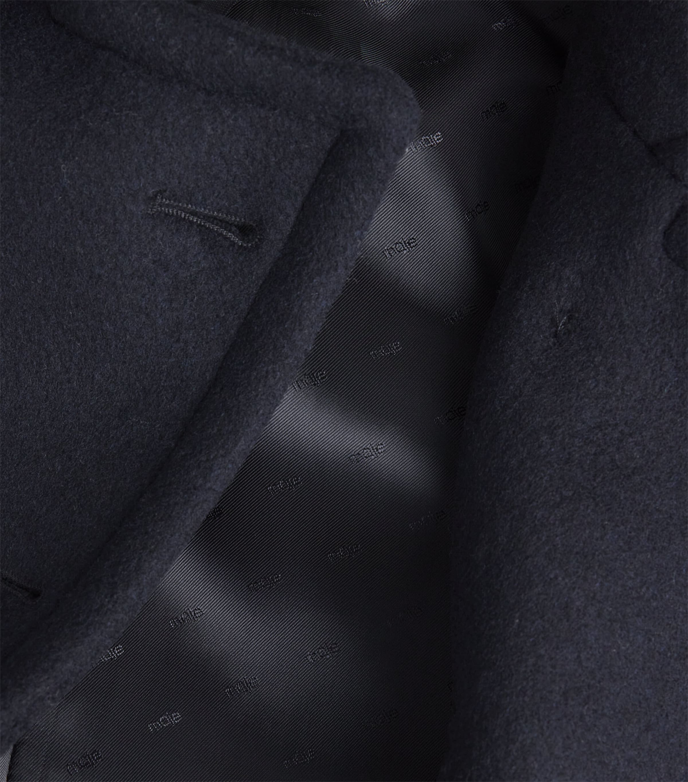 Wool-Blend Double-Breasted Pea Coat NAVY Image 5