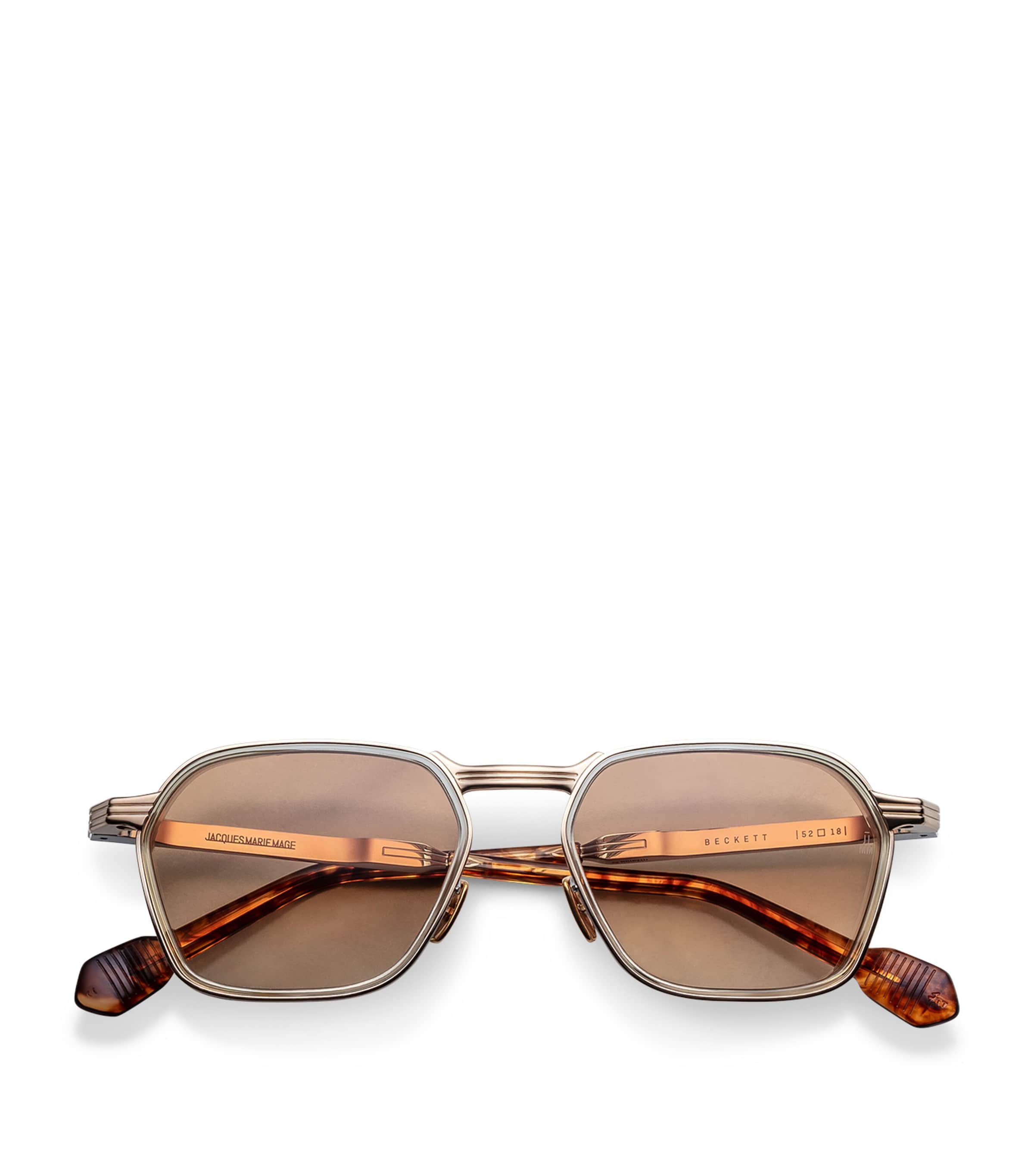 Jacques Marie Mage Titanium Beckett Sunglasses Black+black Horn Image 1