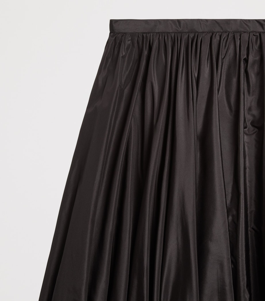 Valentino Womens Silk Pleated Midi Skirt Image 6