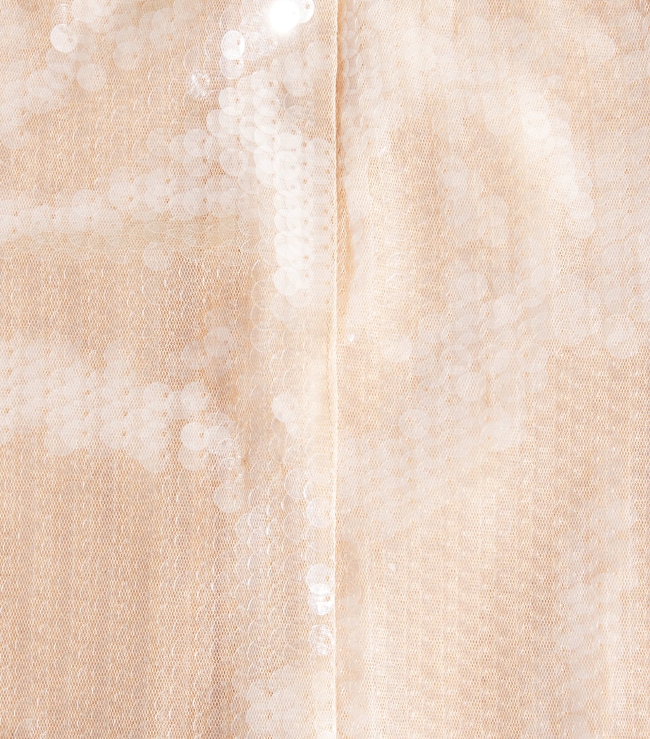 Fabiana Filippi Womens Sequinned Overcoat Nude Image 6