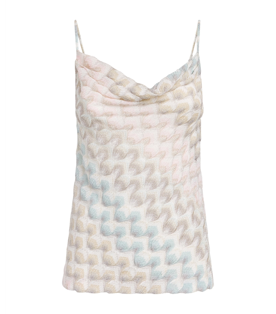 Missoni Womens Lamé Lace Motif Cami Top Smsqb Multi B/p/w/y Image 1