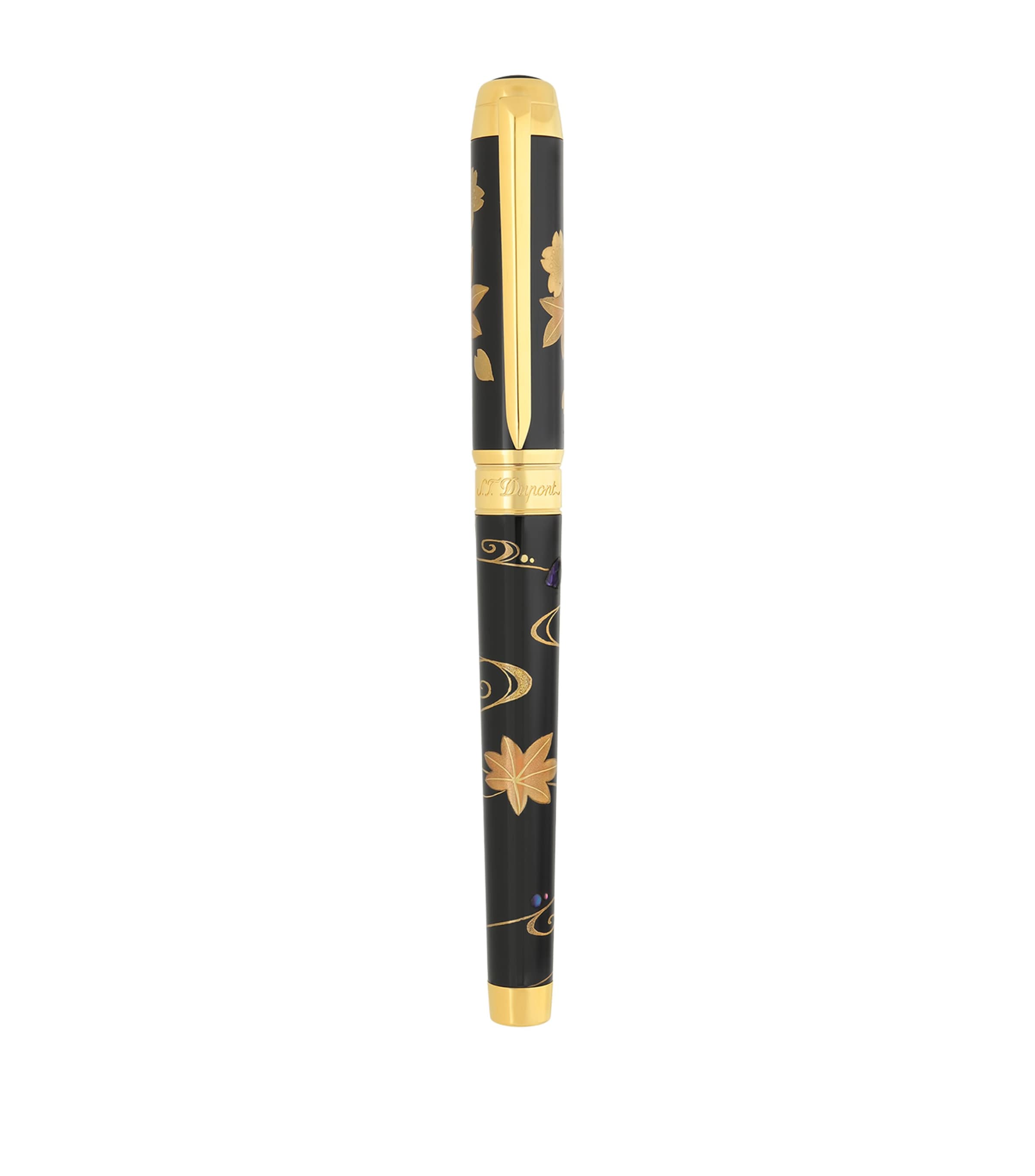 S.T. Dupont Maki-e Line D Eternity Ryusui Shunju Fountain Pen XL Bronze Brown & Gold Image 1