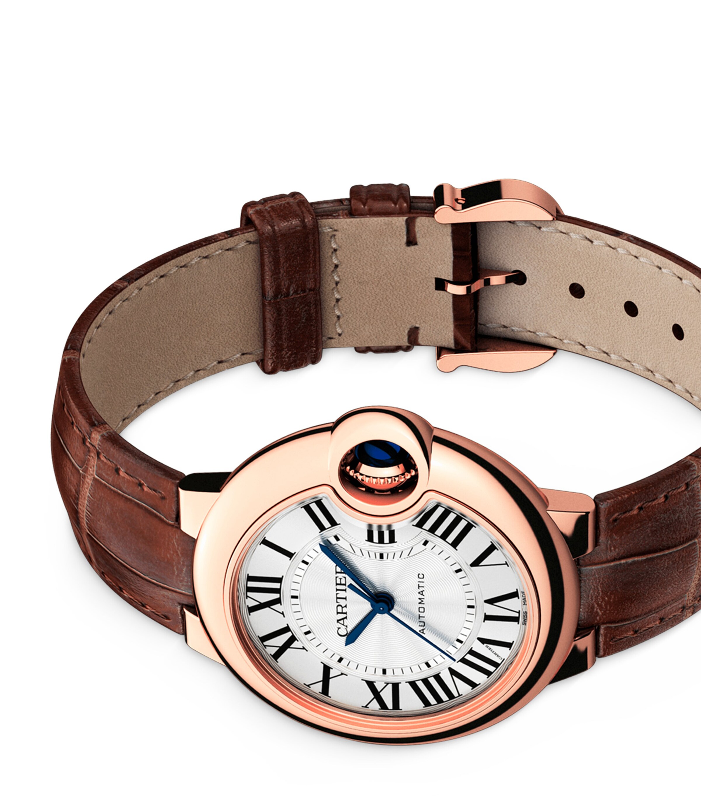 Cartier Rose Gold Ballon Bleu de Cartier Watch 33mm Grey Image 6